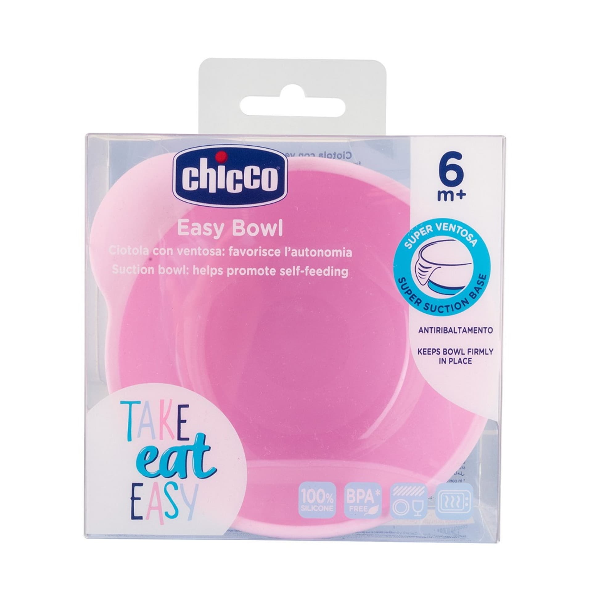 

CHICCO Miseczka silikonowa 6m+ Różowa 1szt.