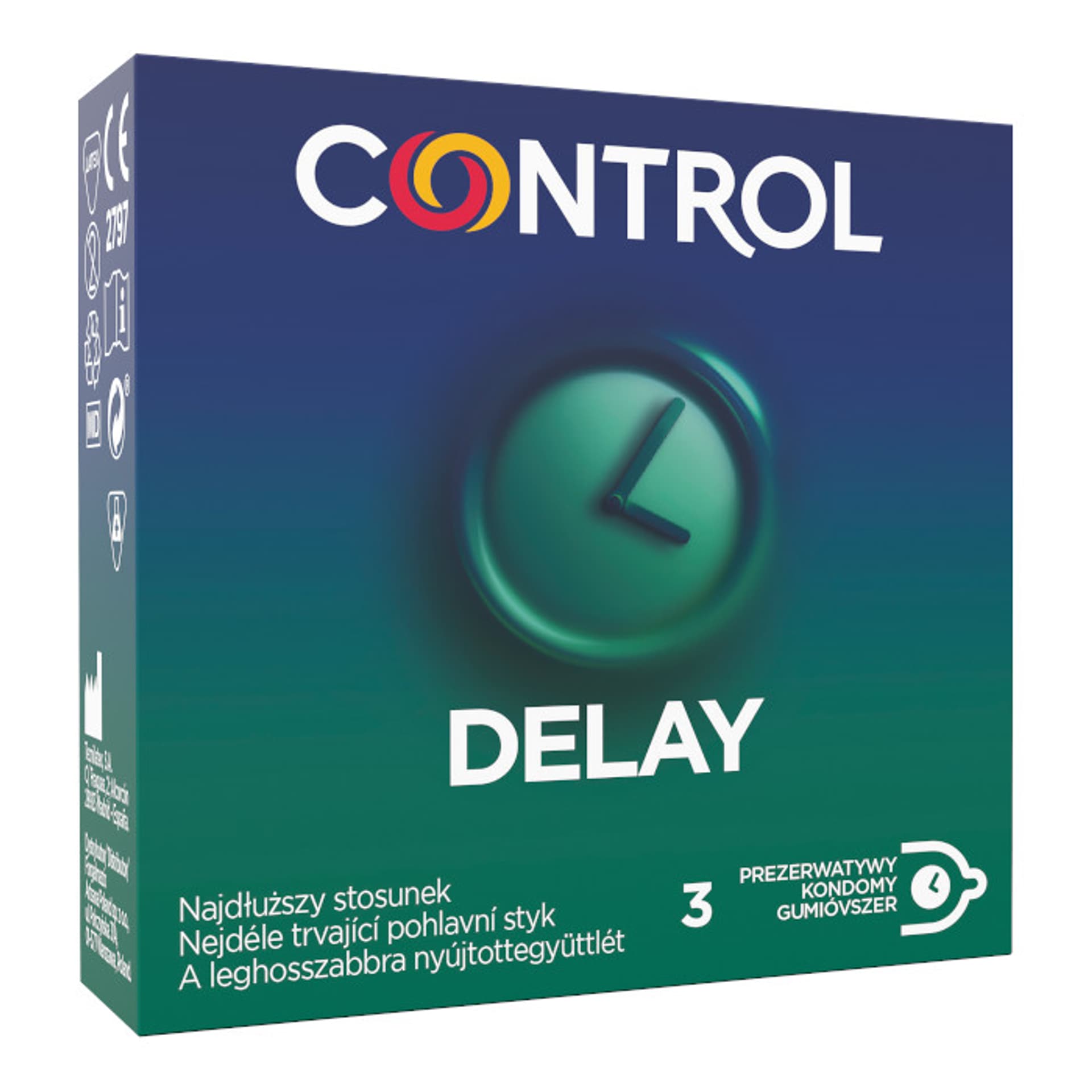 

CONTROL Delay prezerwatywy przedłużające stosunek 3szt