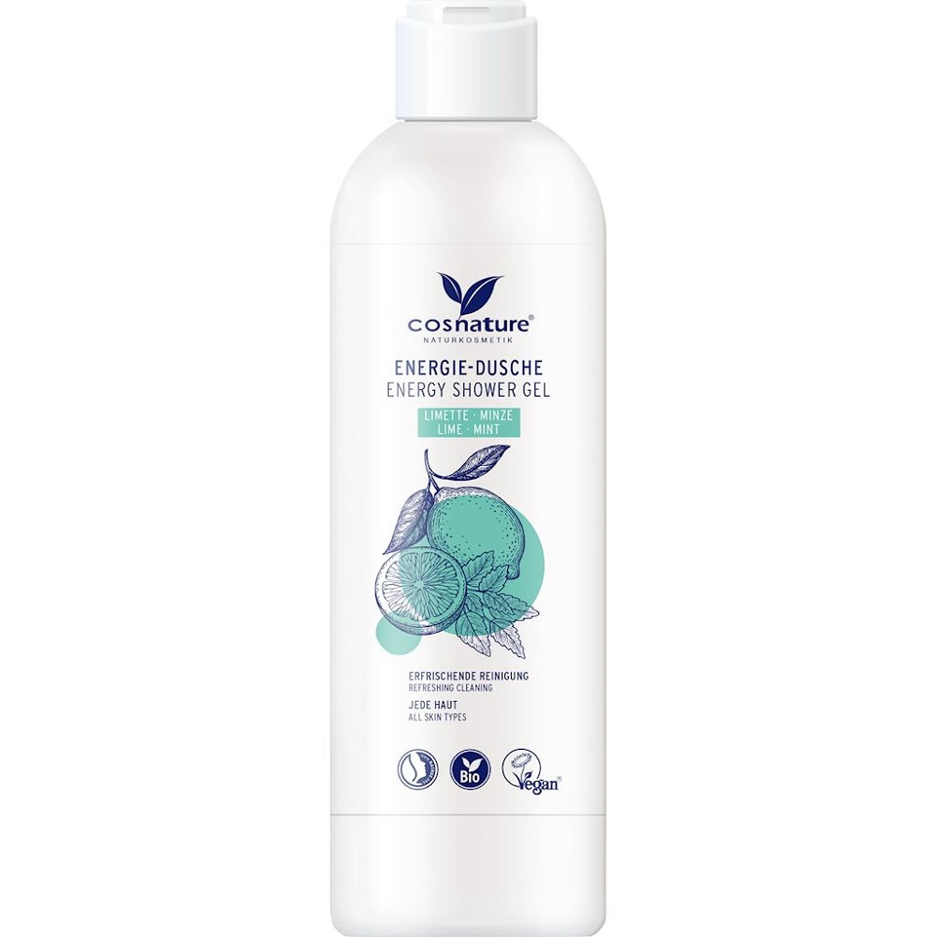 

COSNATURE Bio Naturalny energetyzujący żel pod prysznic z limonką i miętą 250ml