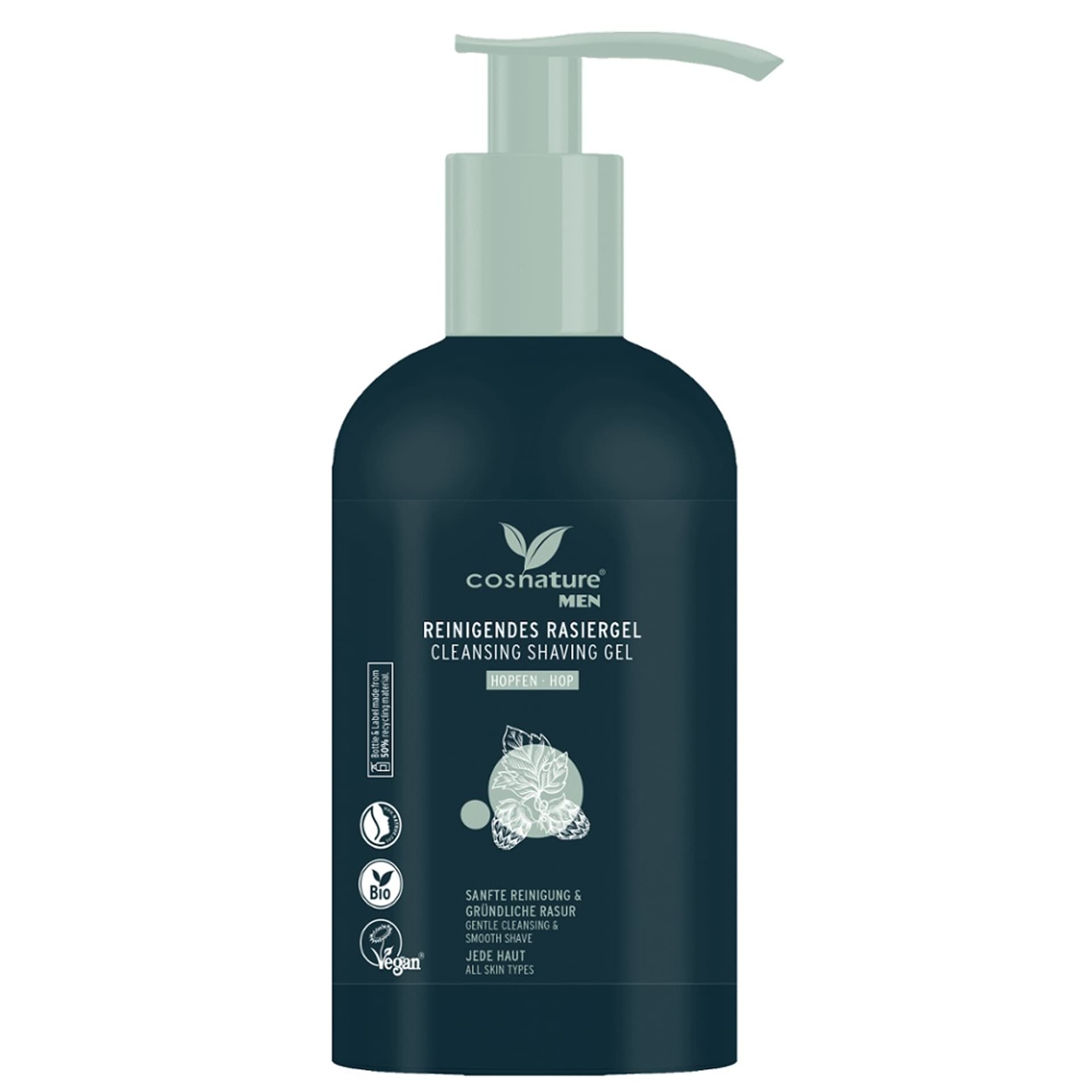 

COSNATURE Men naturalny oczyszczający żel do golenia z wyciągiem z szyszek chmielu 200ml