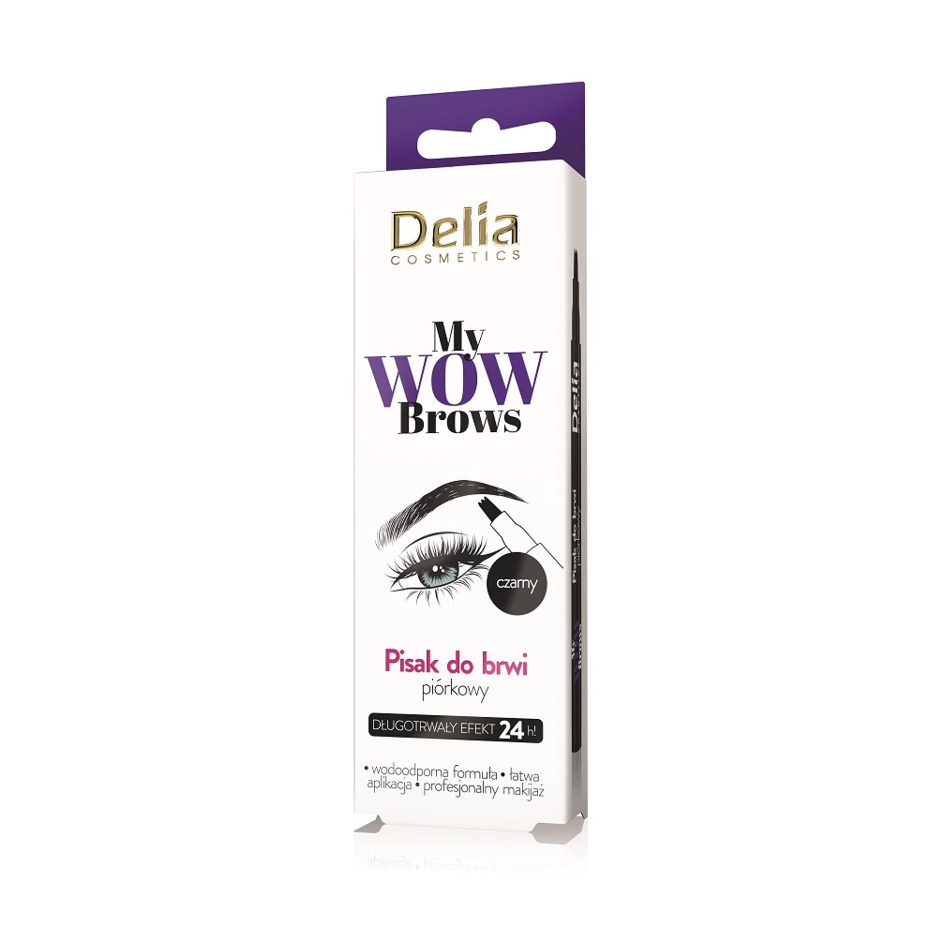 

DELIA My Wow Brows piórkowy pisak do brwi 1.0 Czerń 1.3g