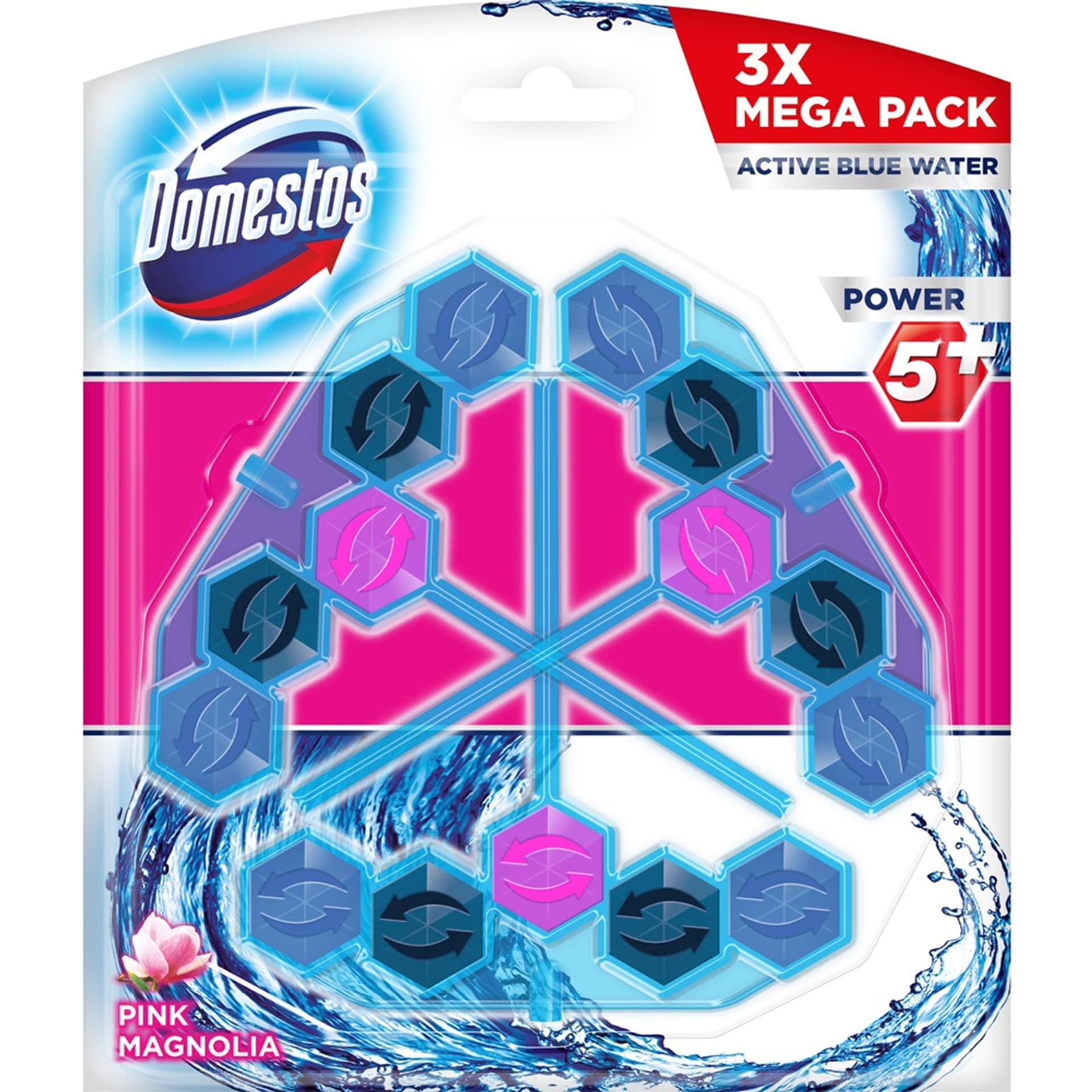 

DOMESTOS Power 5+ kostka toaletowa Pink Magnolia 3x53g