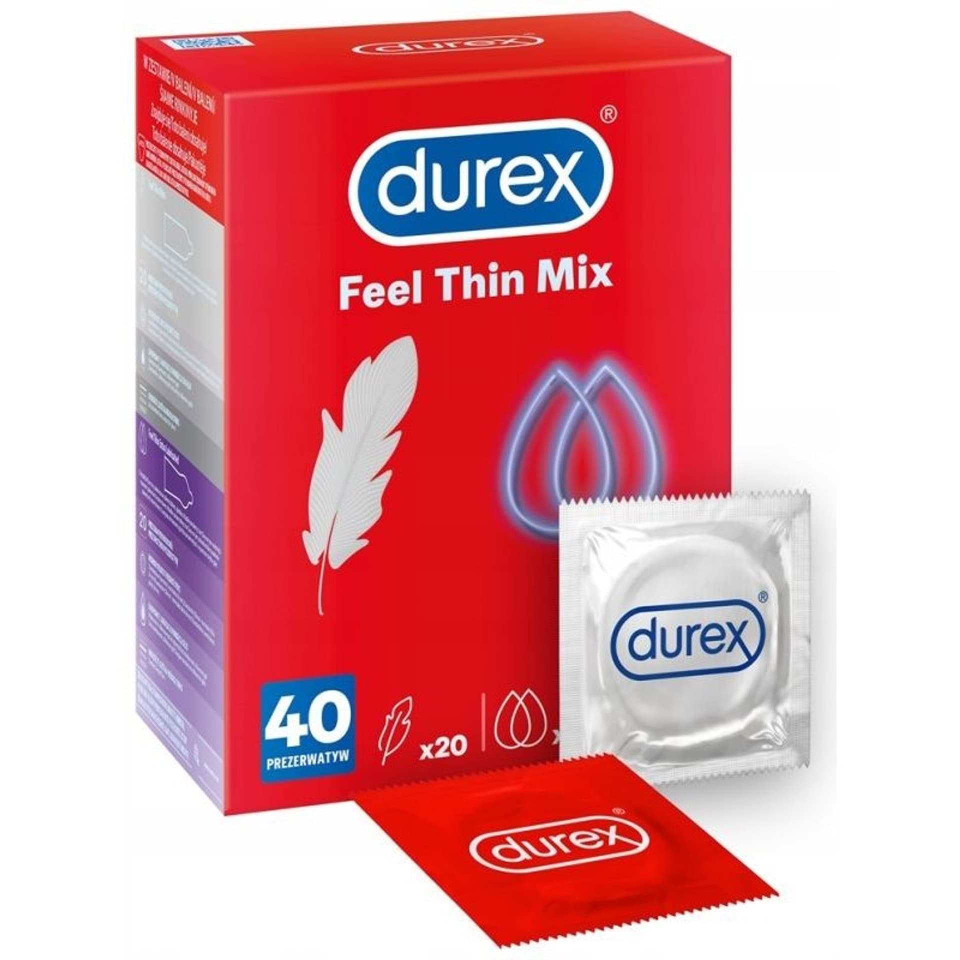 

DUREX Feel Thin prezerwatywy lateksowe Mix 40 szt.