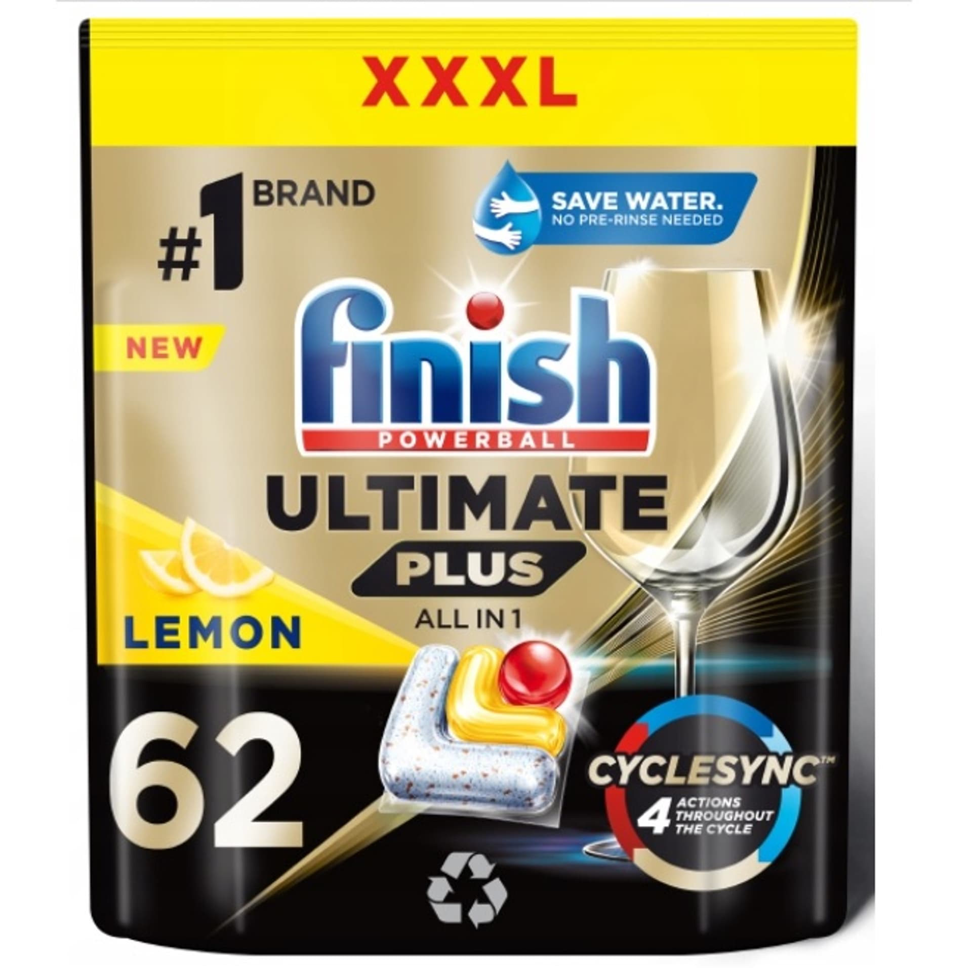 

FINISH Quantum Ultimate Plus kapsułki do zmywarki Lemon 62szt.