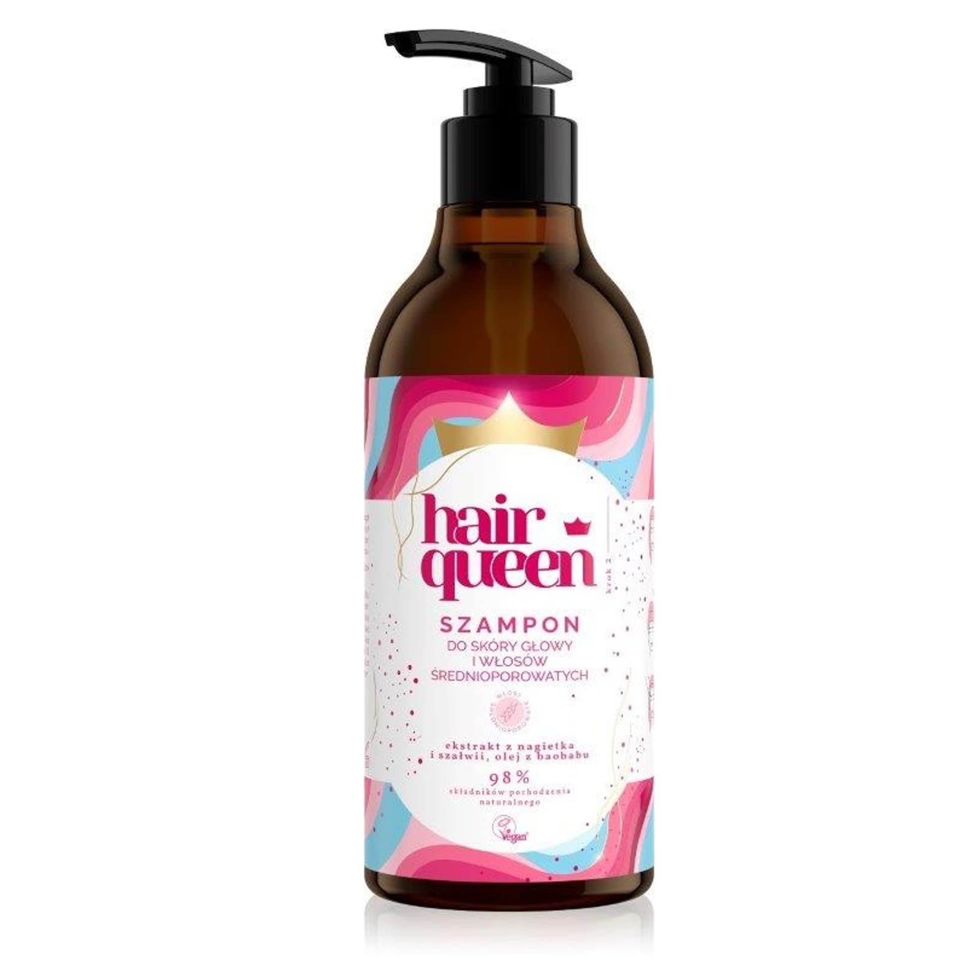 

HAIR QUEEN Szampon do skóry głowy i włosów średnioporowatych 400ml