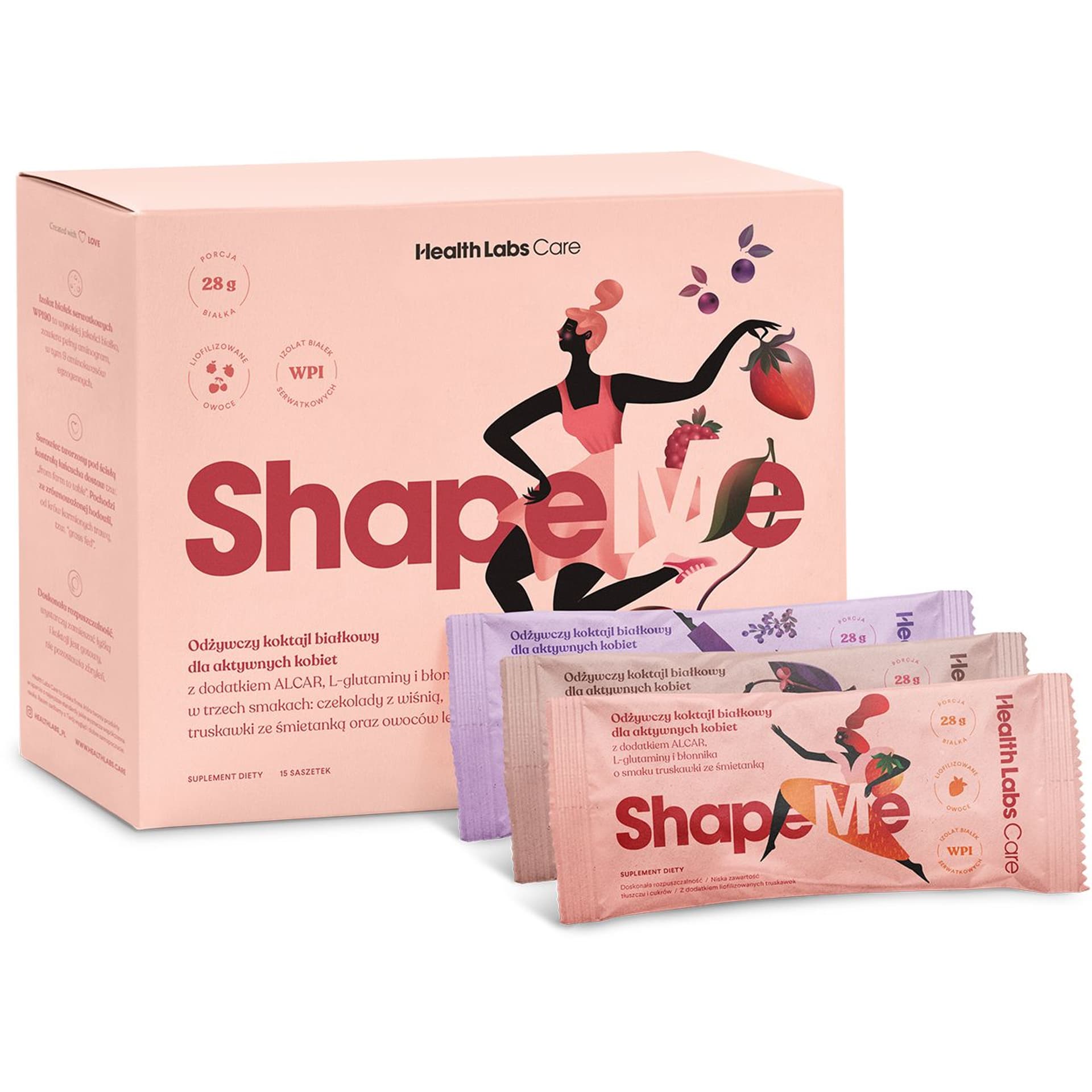

HEALTHLABS ShapeMe odżywczy koktajl białkowy dla aktywnych kobiet Mix 15 saszetek