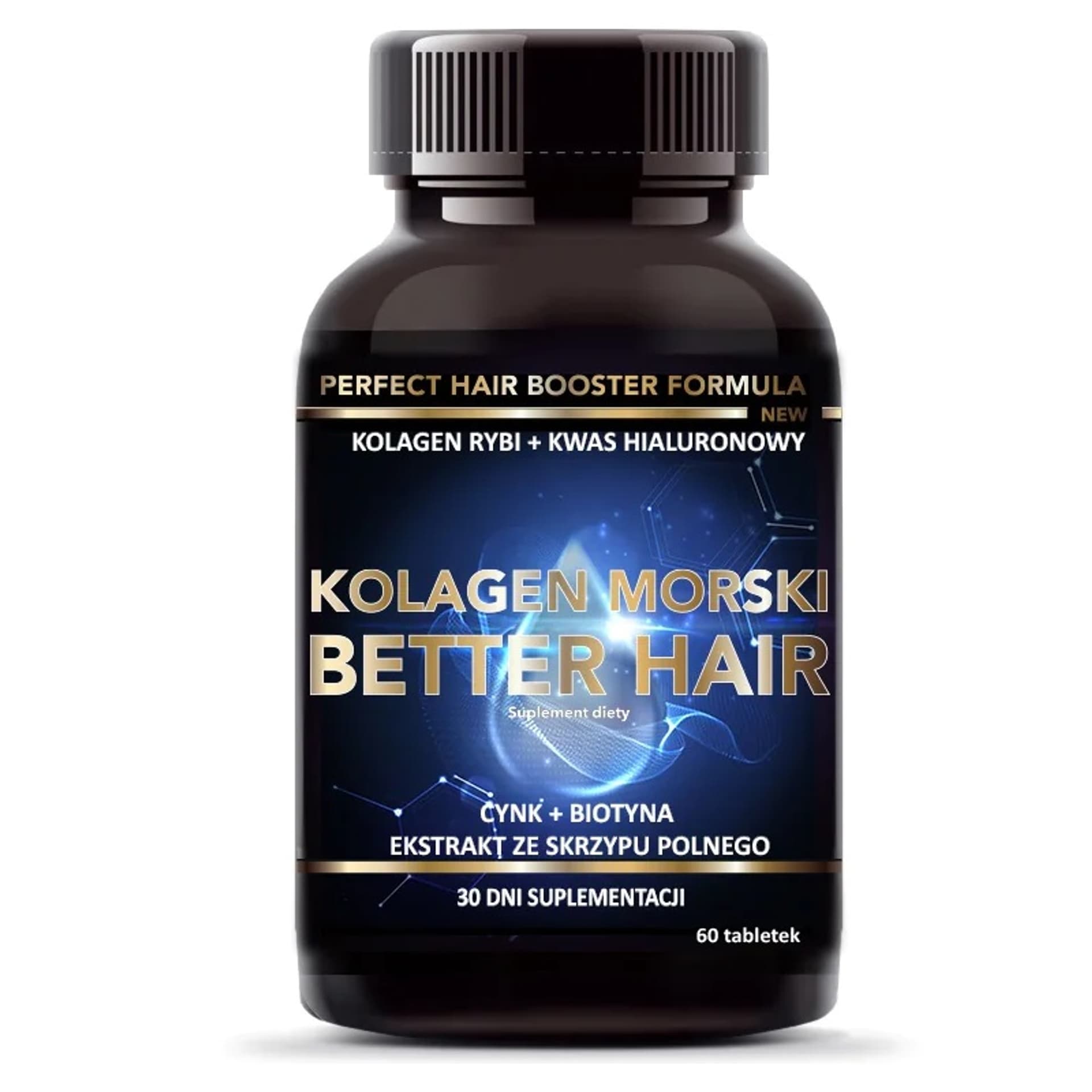 

INTENSON Kolagen Morski Better Hair + Witamina C + Kwas Hialuronowy suplement diety 60 tabletek