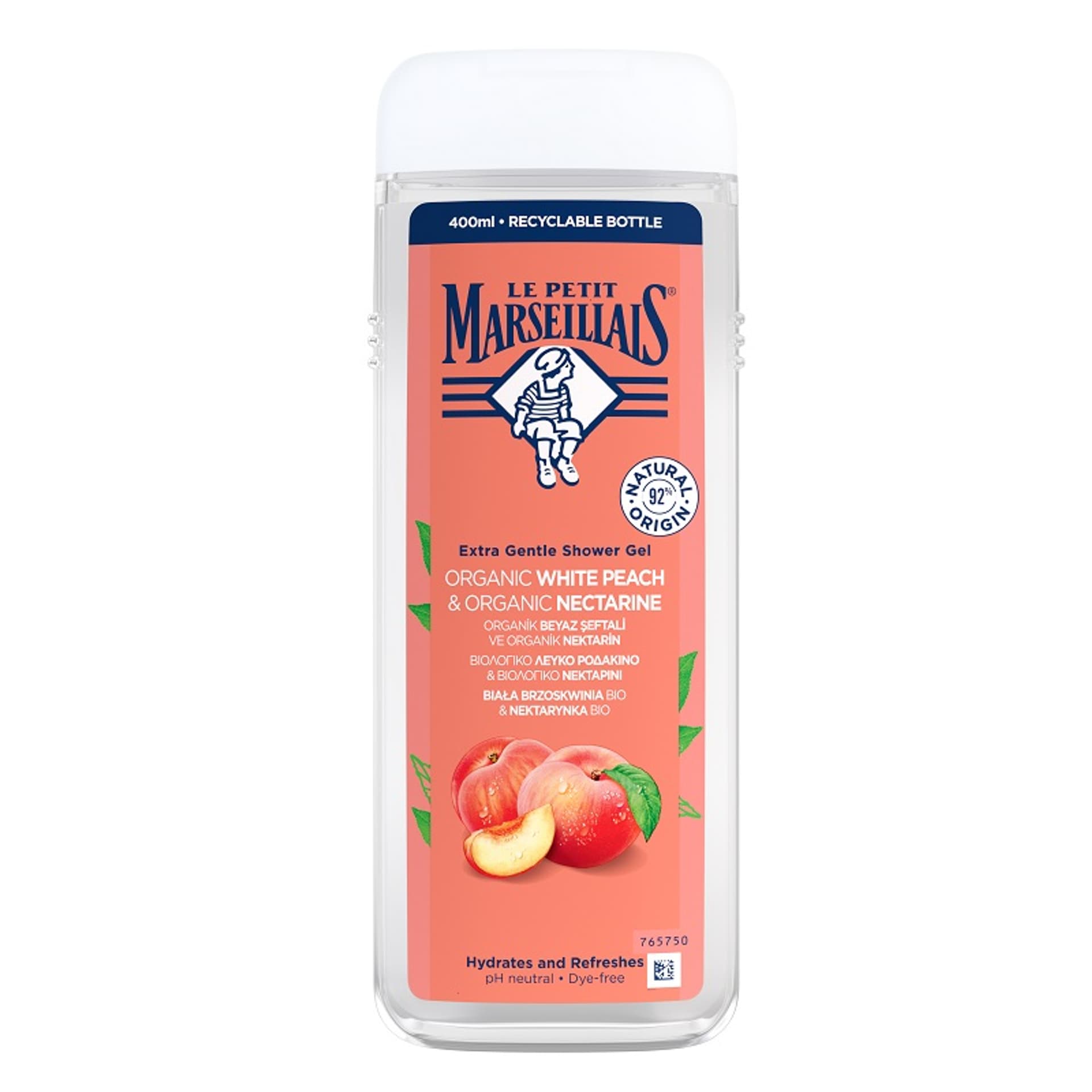 

Le Petit Marseillais Żel pod prysznic Bio Biała Brzoskwinia & Bio Nektarynka 400ml