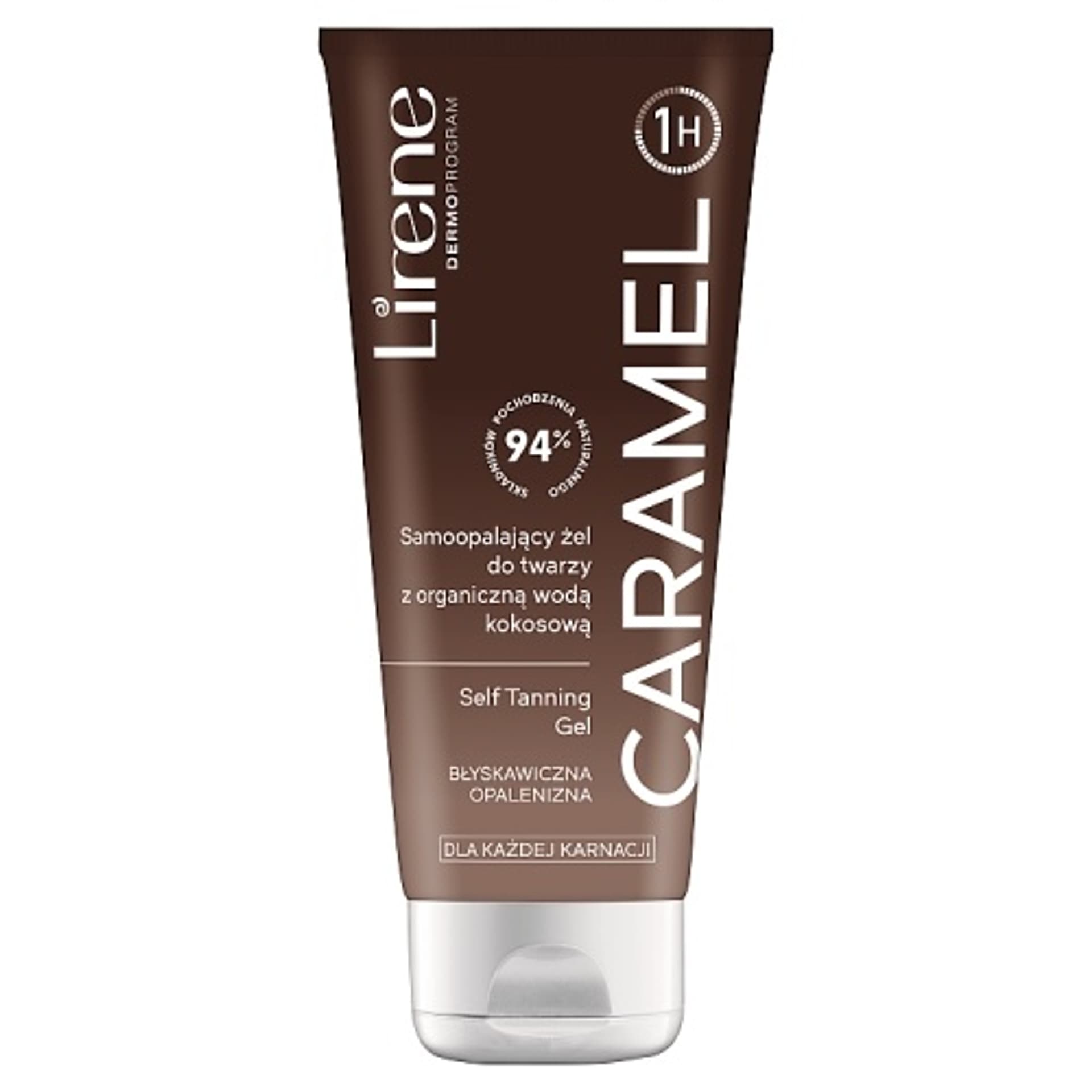 

LIRENE Self Tanning Gel samoopalający żel do twarzy z organiczną wodą kokosową Caramel 150ml