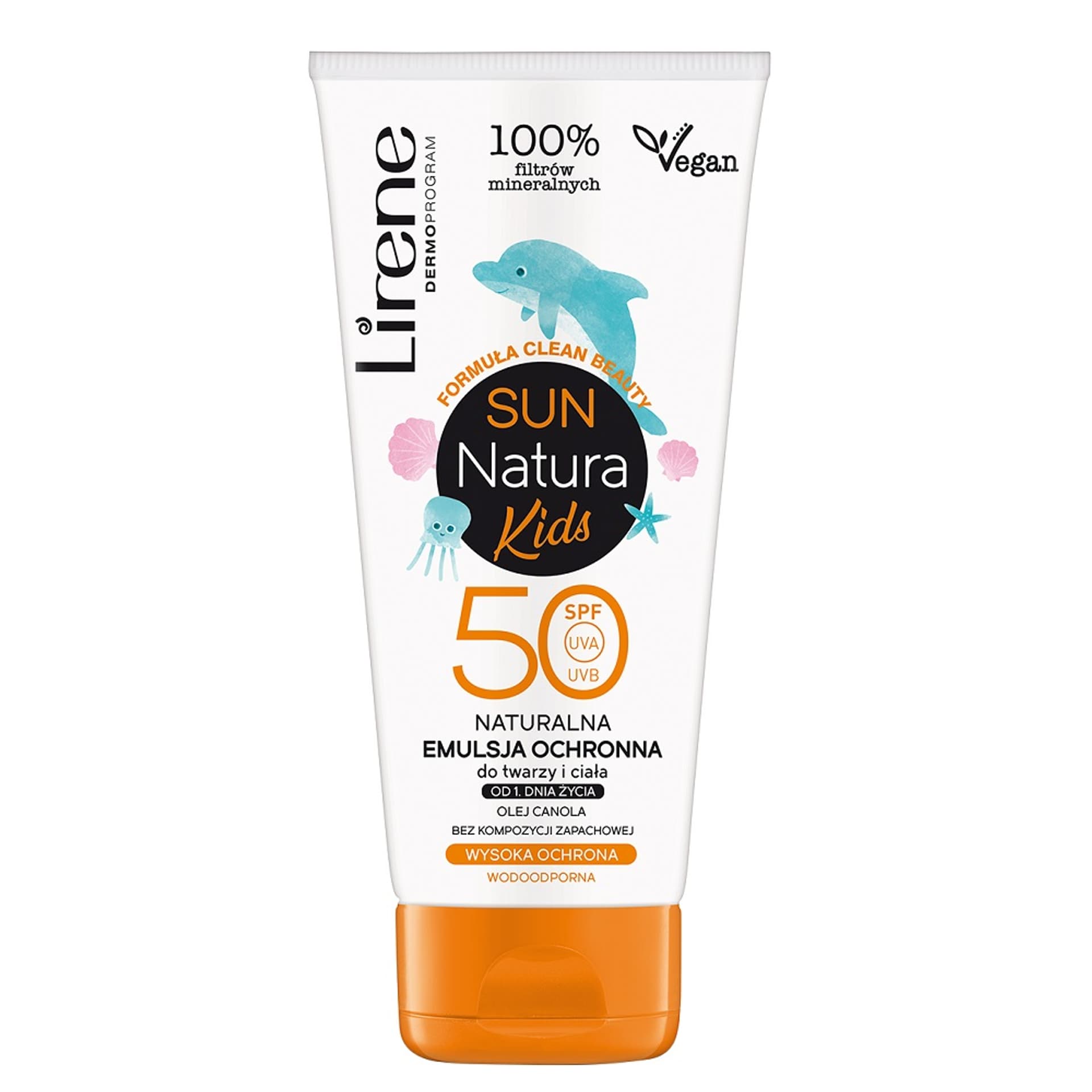 

LIRENE Sun Natura Kids naturalna emulsja ochronna do twrazy i ciała od 1 dnia życia SPF50 Olej Canola 100ml