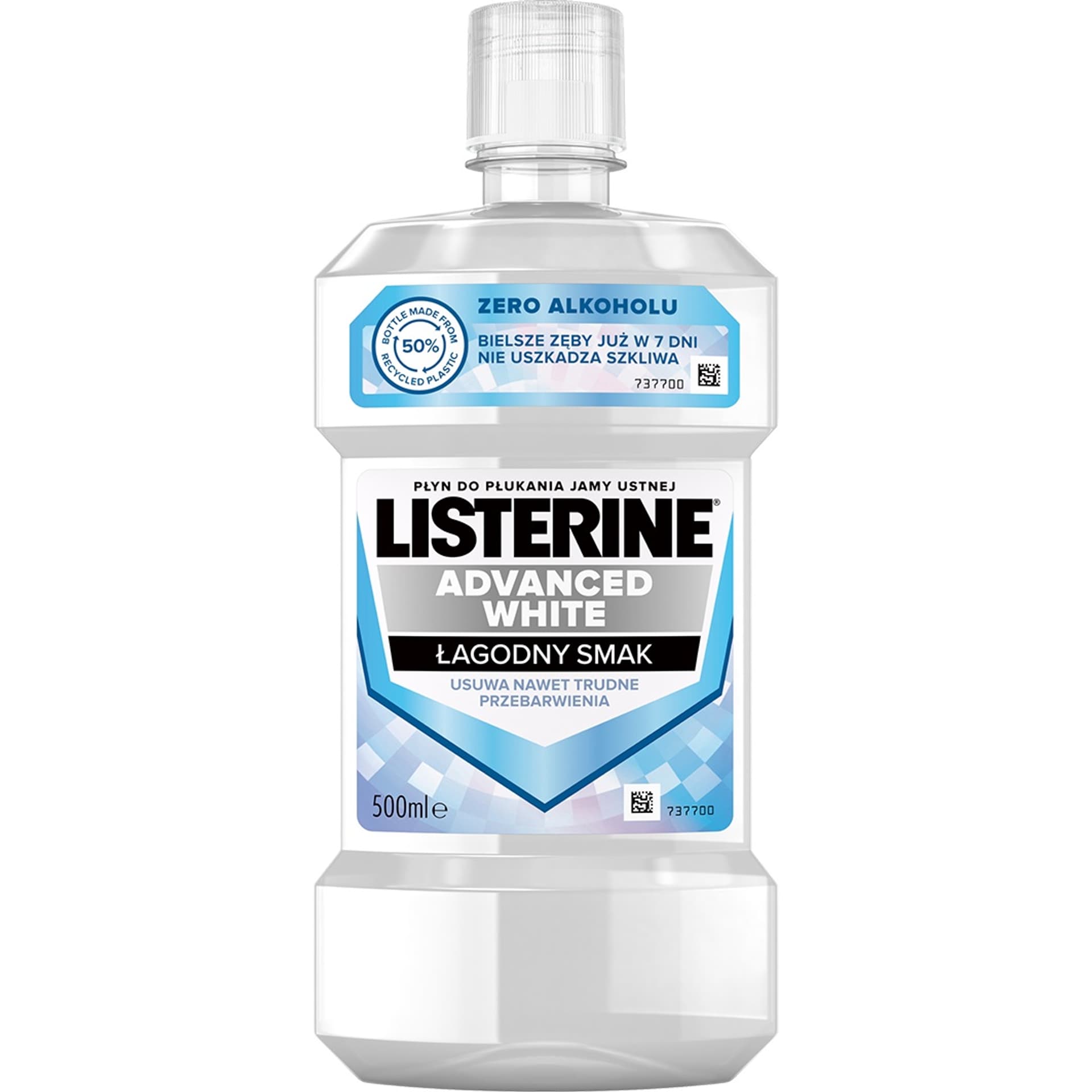 

LISTERINE Advanced White Mild Taste płyn do płukania jamy ustnej White 500ml