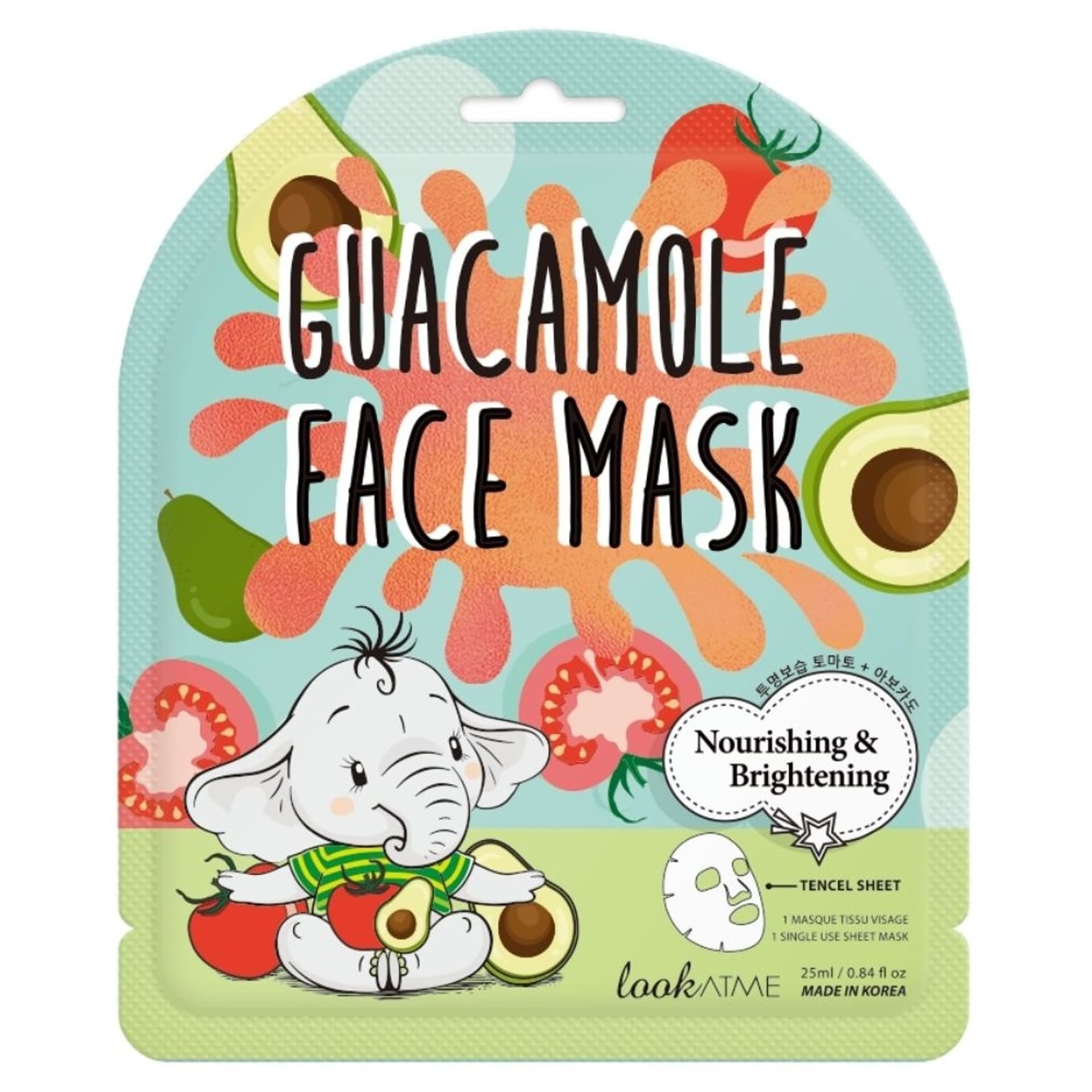 

LOOK AT ME Guacamole Face Mask nawilżająco-rozświetlająca maska do twarzy w płachcie 1szt.