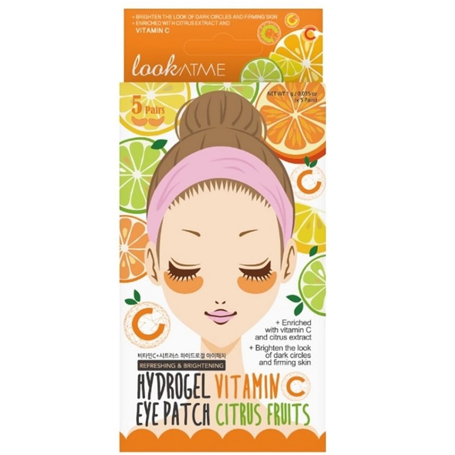 

LOOK AT ME Hydrogel Eye Patch płatki pod oczy Vitamin C Citrus Fruits 5szt.