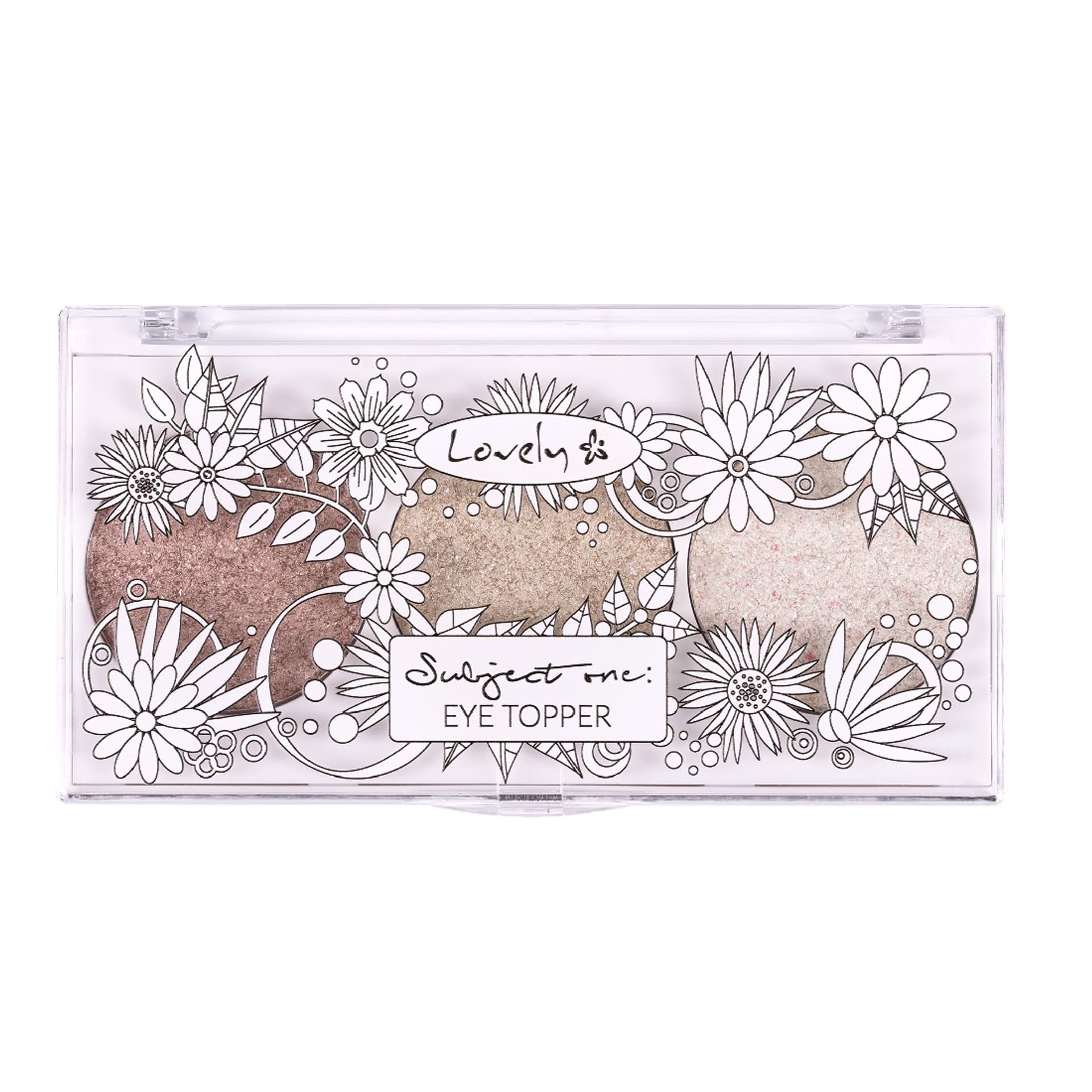 

LOVELY Subject One Eye Topper Palette połyskująca paleta 3 cieni do powiek z efektem folii