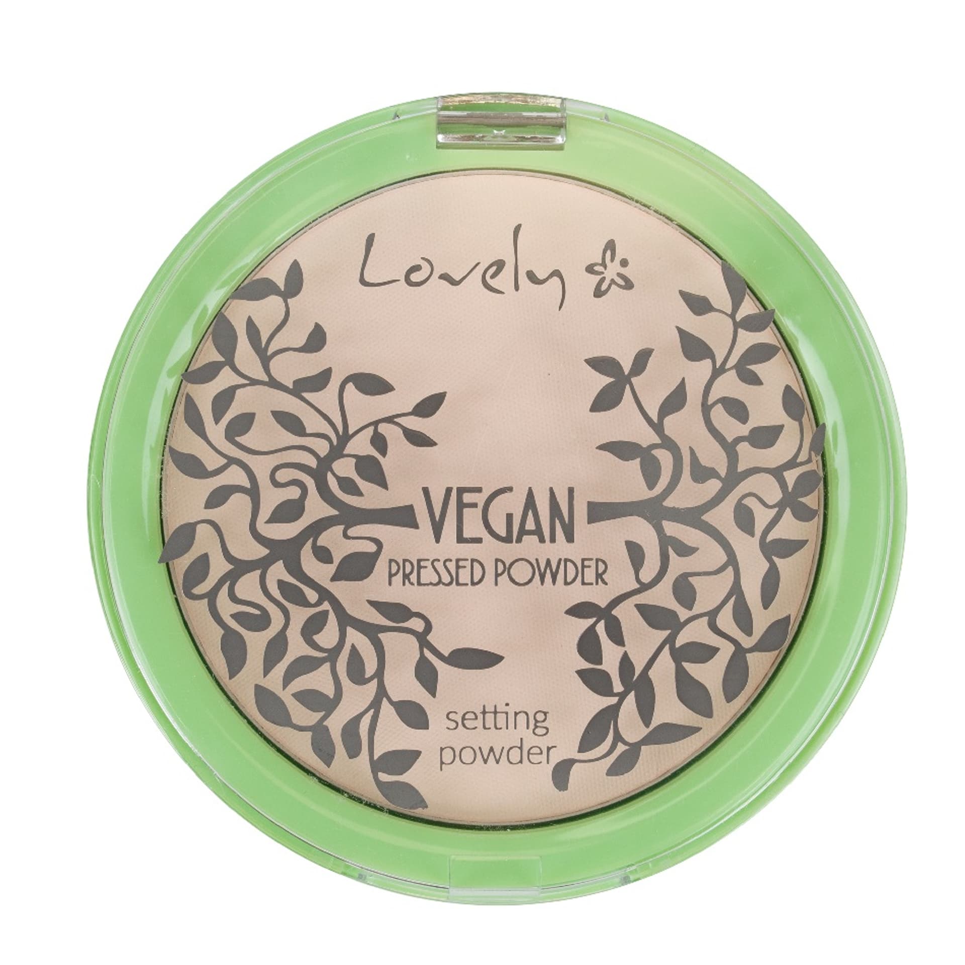 

LOVELY Vegan Pressed Powder wegański, prasowany, transparentny puder matujący do twarzy 10g