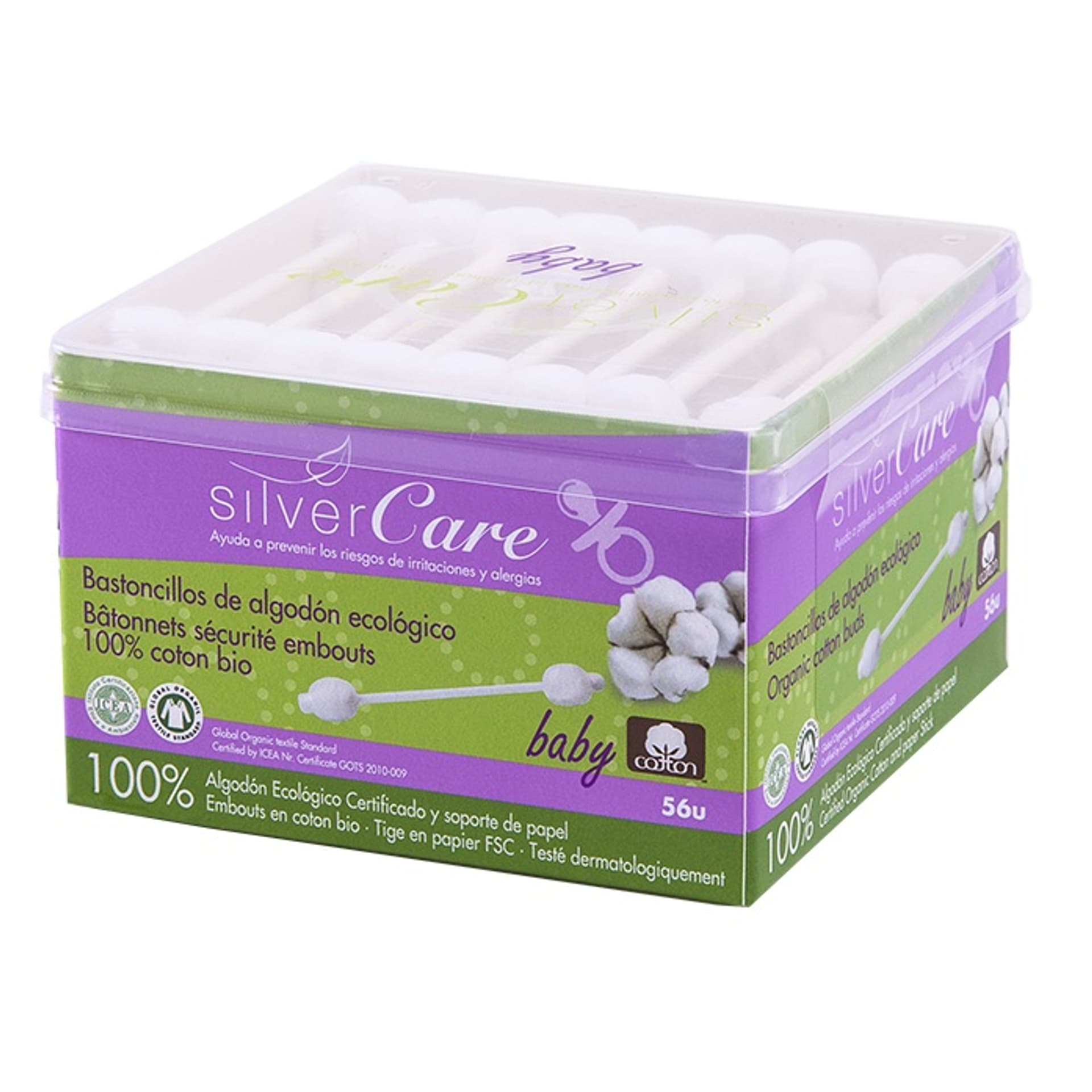 

MASMI Silver Care patyczki higieniczne do uszu z bawełny organicznej dla dzieci i niemowląt 56szt.