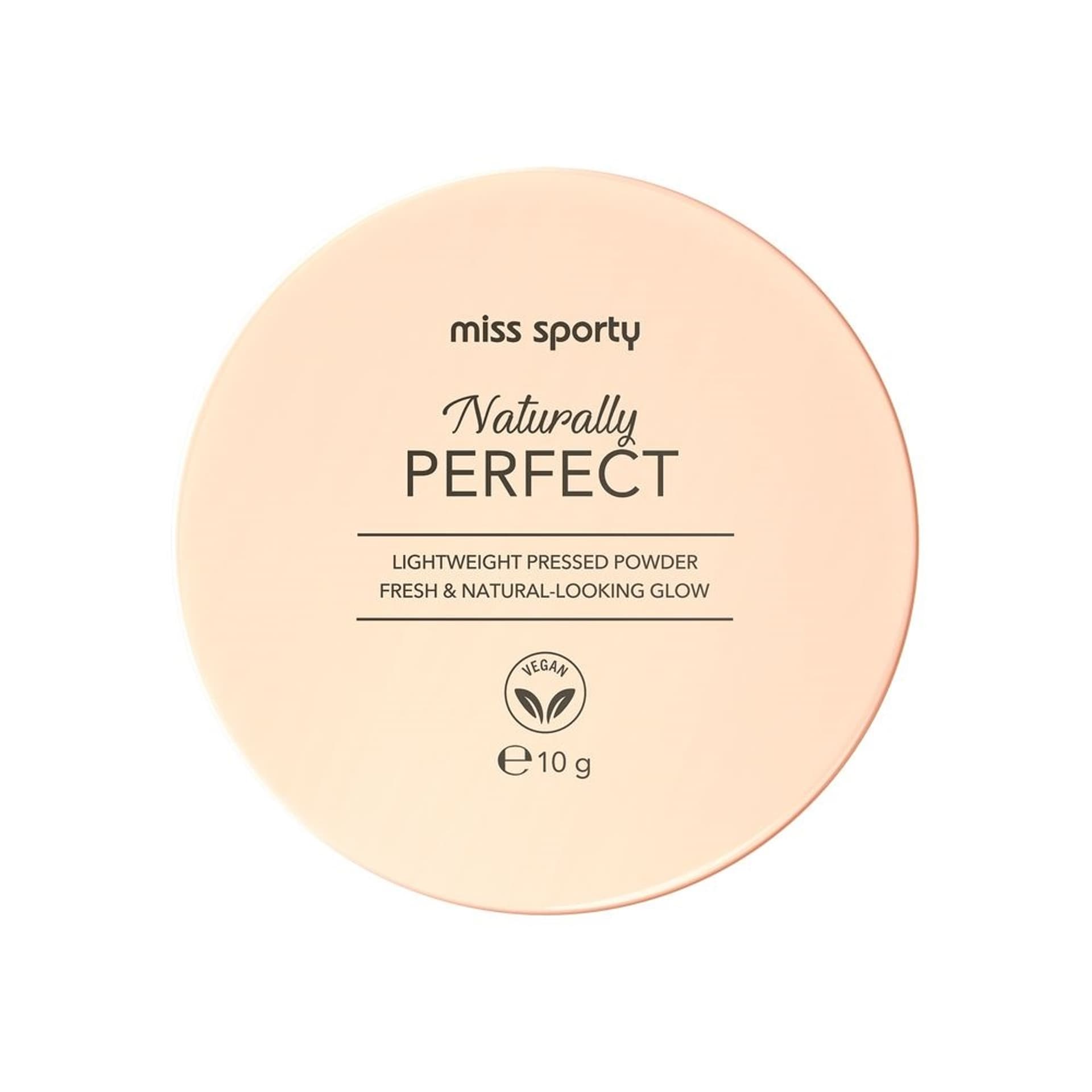 

MISS SPORTY Naturally Perfect wegański puder prasowany 002 Light 10g