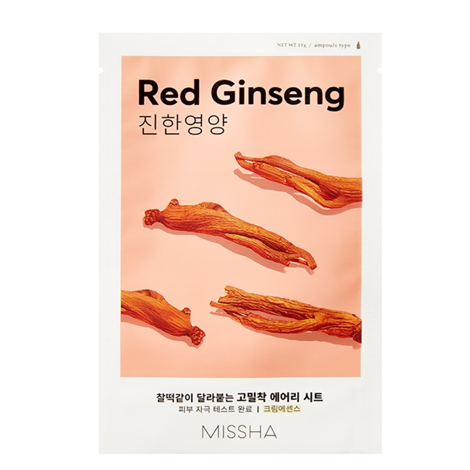 

MISSHA Airy Fit Sheet Mask odżywcza maseczka w płachcie z ekstraktem z żeńszenia Red Ginseng 19ml