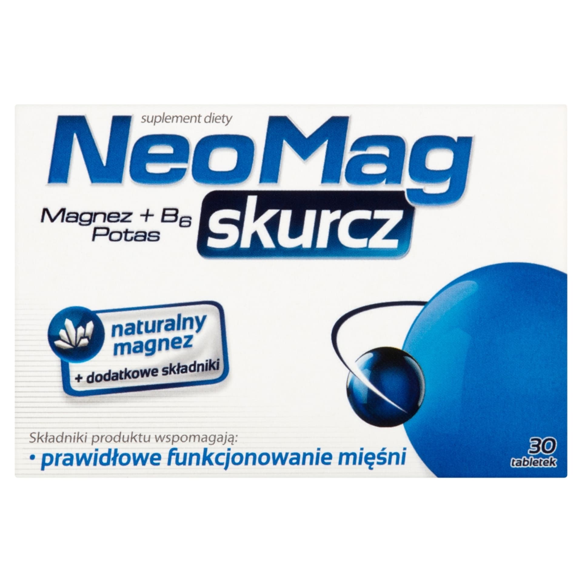 

NEOMAG Skurcz suplement diety wspomagający prawidłowe funkcjonowanie mięśni 30 tabletek
