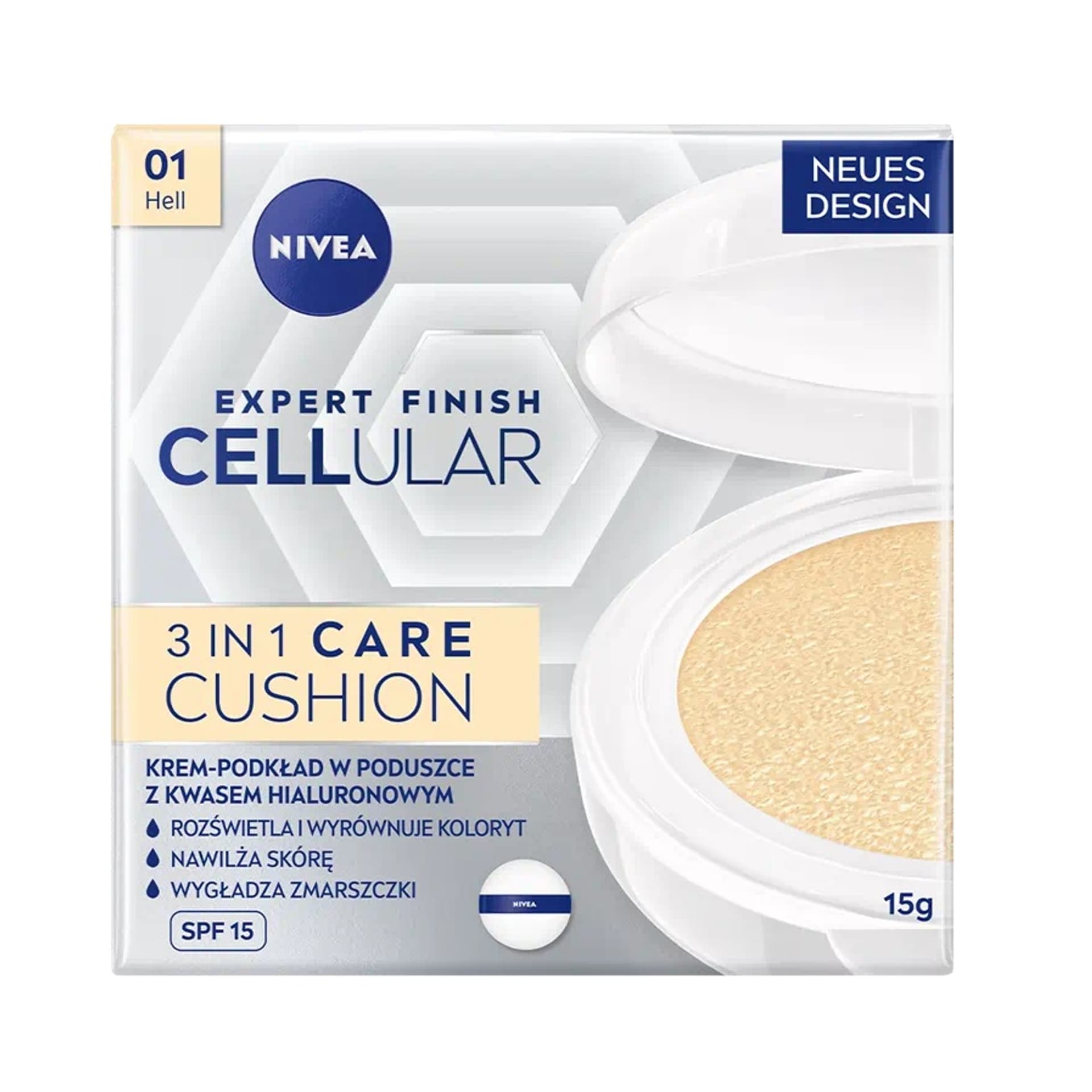 

NIVEA 3in1 Cushion krem-podkład w poduszce z kwasem hialuronowym Jasny 15ml