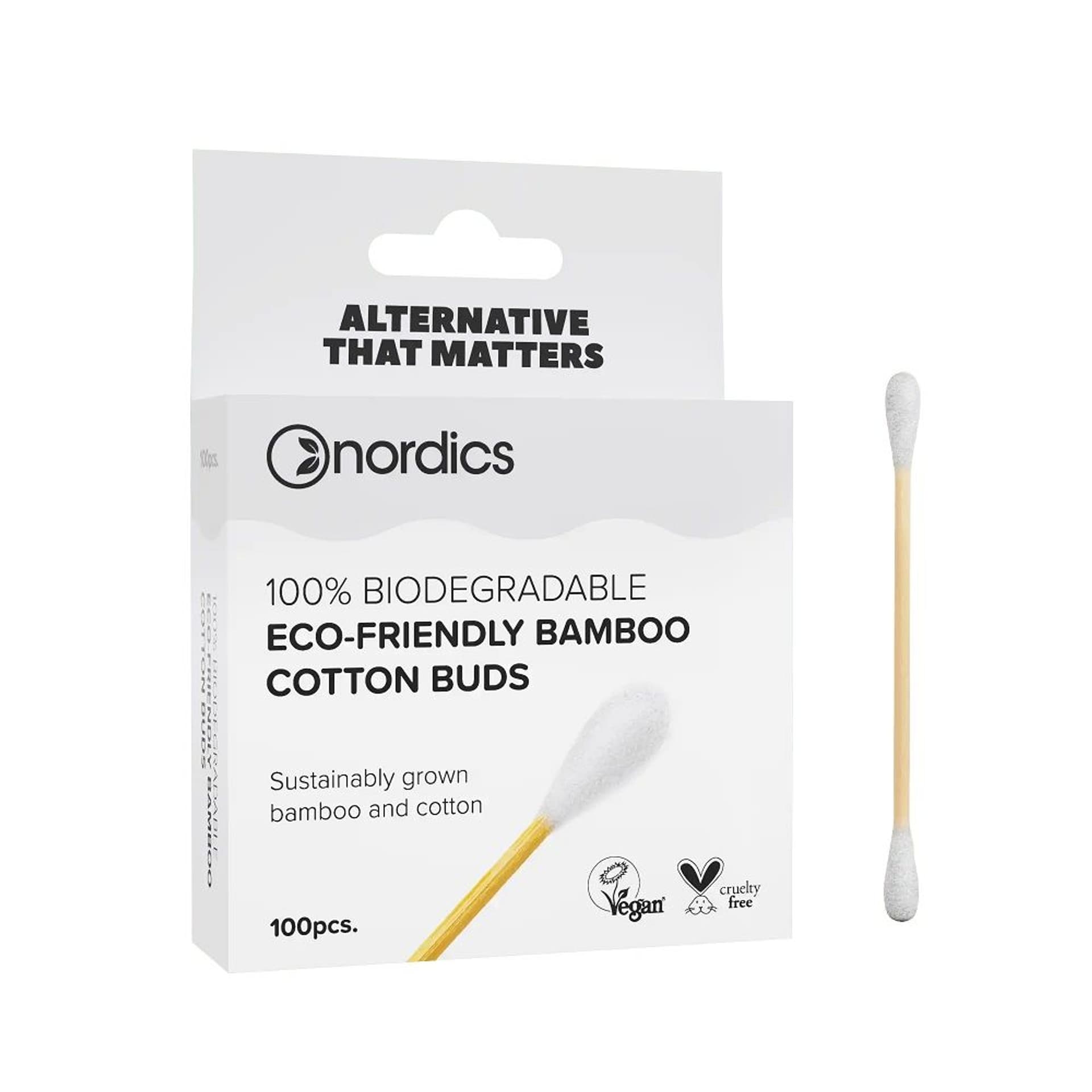 

NORDICS Bamboo Cotton Buds patyczki bambusowe Białe 100 szt.