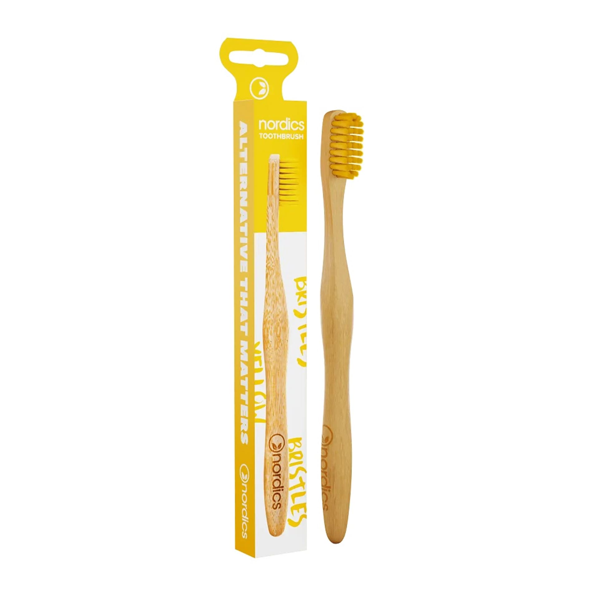 

NORDICS Bamboo Toothbrush bambusowa szczoteczka do zębów Soft Żółta