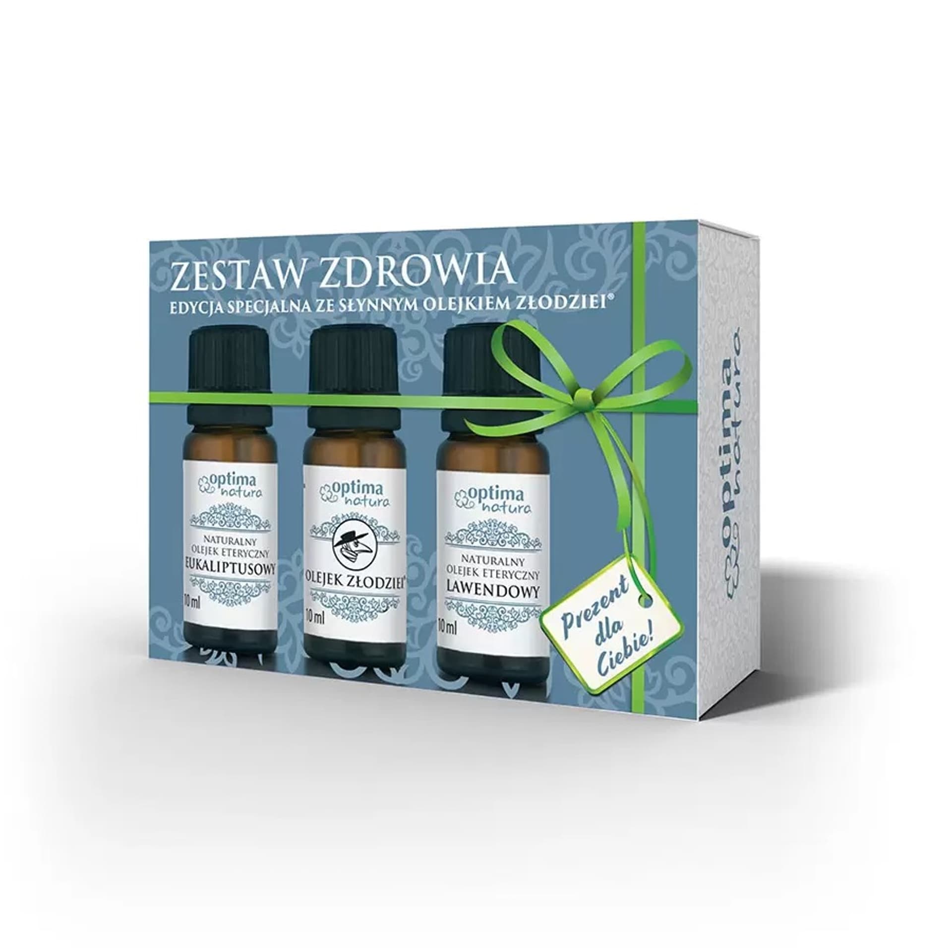 

OPTIMA NATURA SET Zestaw Zdrowia 3 naturalne olejki eteryczne Złodziei 10ml + Lawendowy 10ml + Eukaliptusowy 10ml