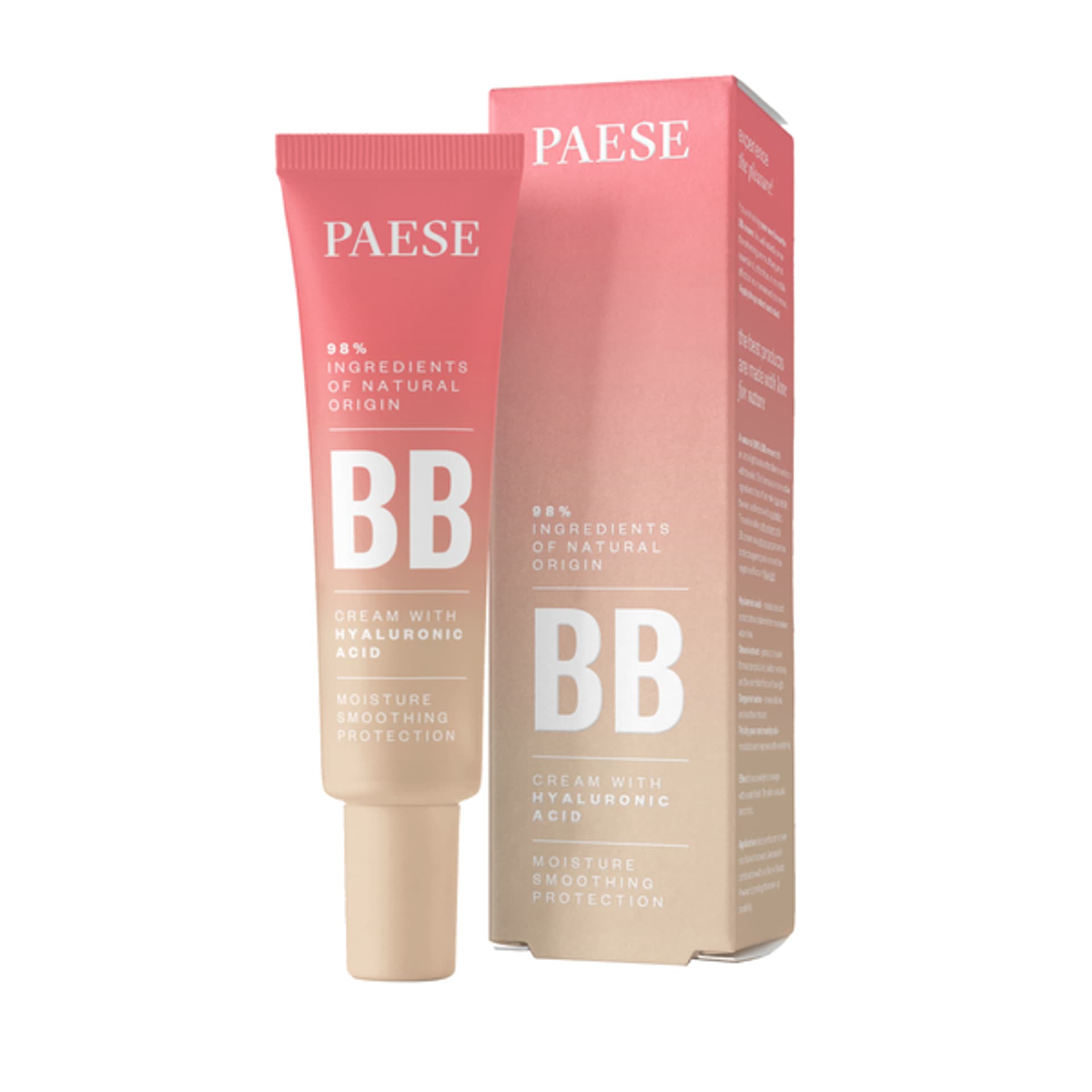 

PAESE BB Cream With Hyaluronic Acid naturalny krem koloryzujący BB z kwasem hialuronowym 02N Beige 30ml