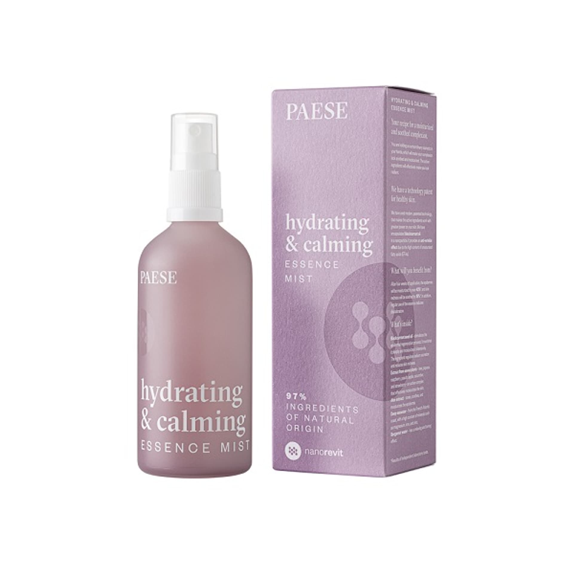 

PAESE Hydrating Calming Essence Mist nawilżajaco-łagodząca esencja w mgiełce do twarzy i dekoltu 100ml