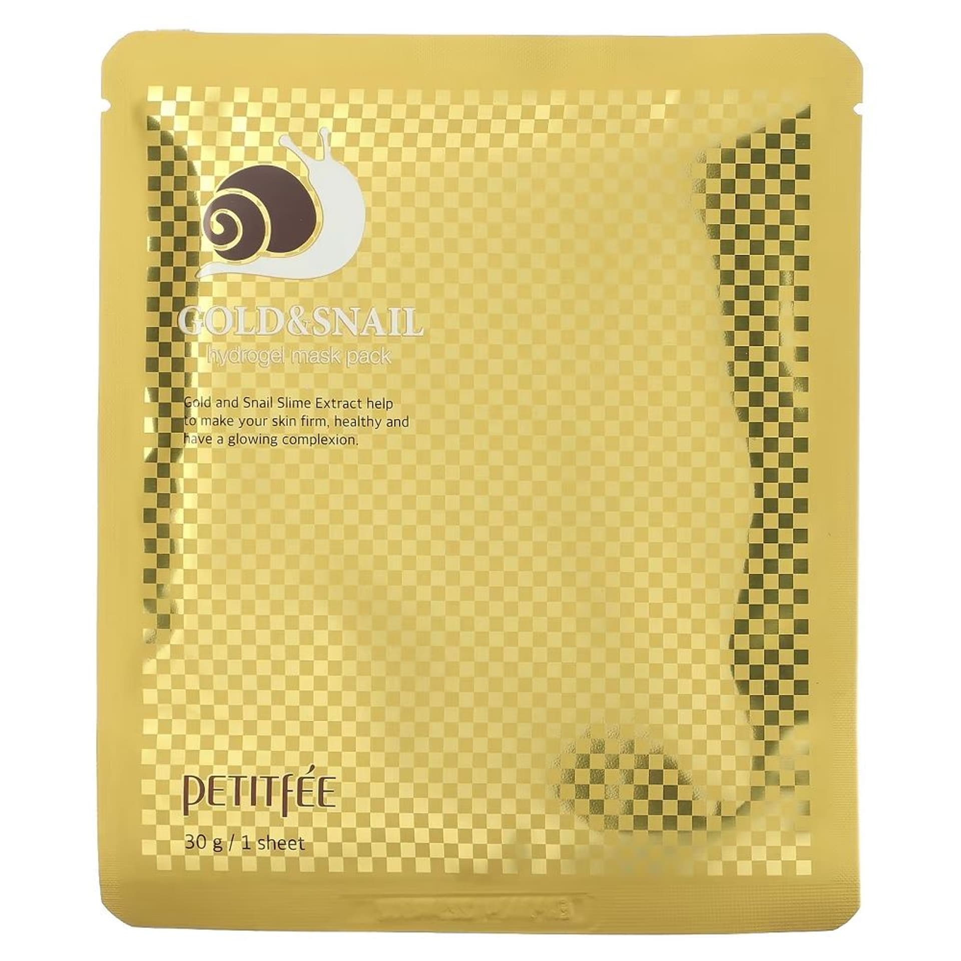 

PETITFEE Gold Snail Hydrogel Mask Pack maska do twarzy ze Złotem i Śluzem Ślimaka 30g