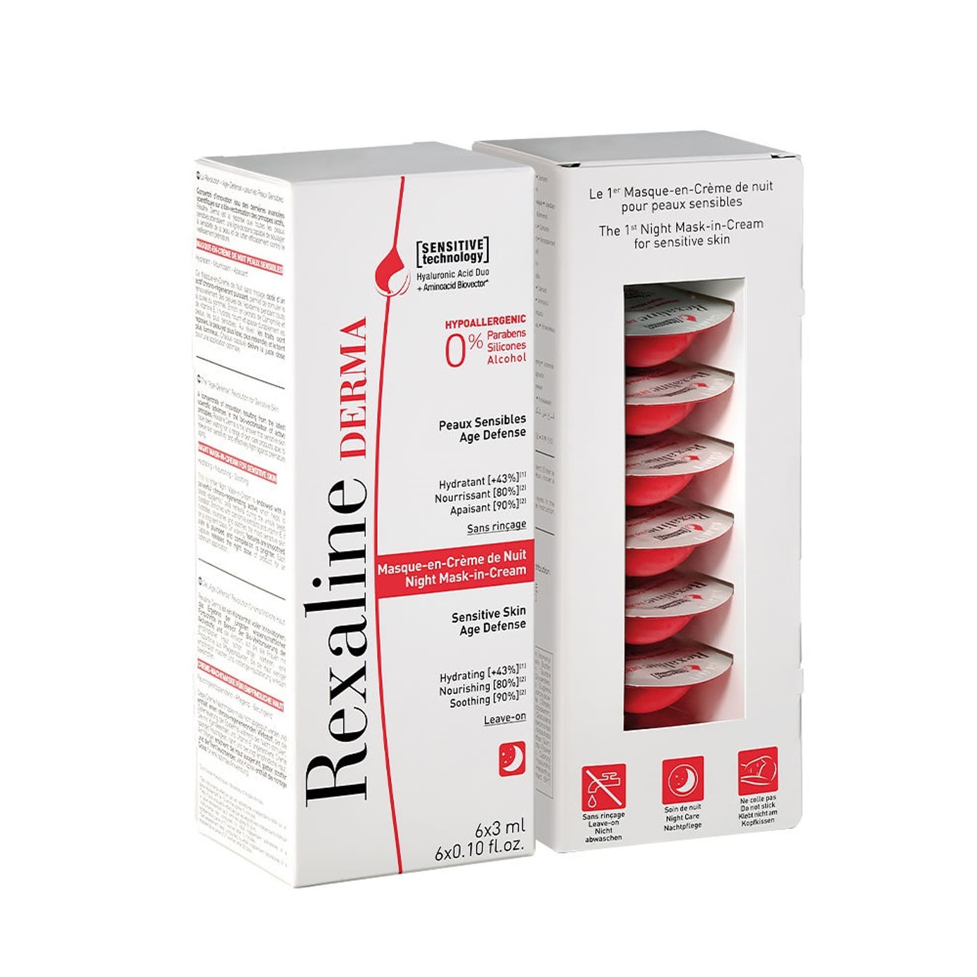 

REXALINE SET Night Mask In Cream Soothing Nourishing maska na noc w kremie kojąca i odżywcza 6x3ml