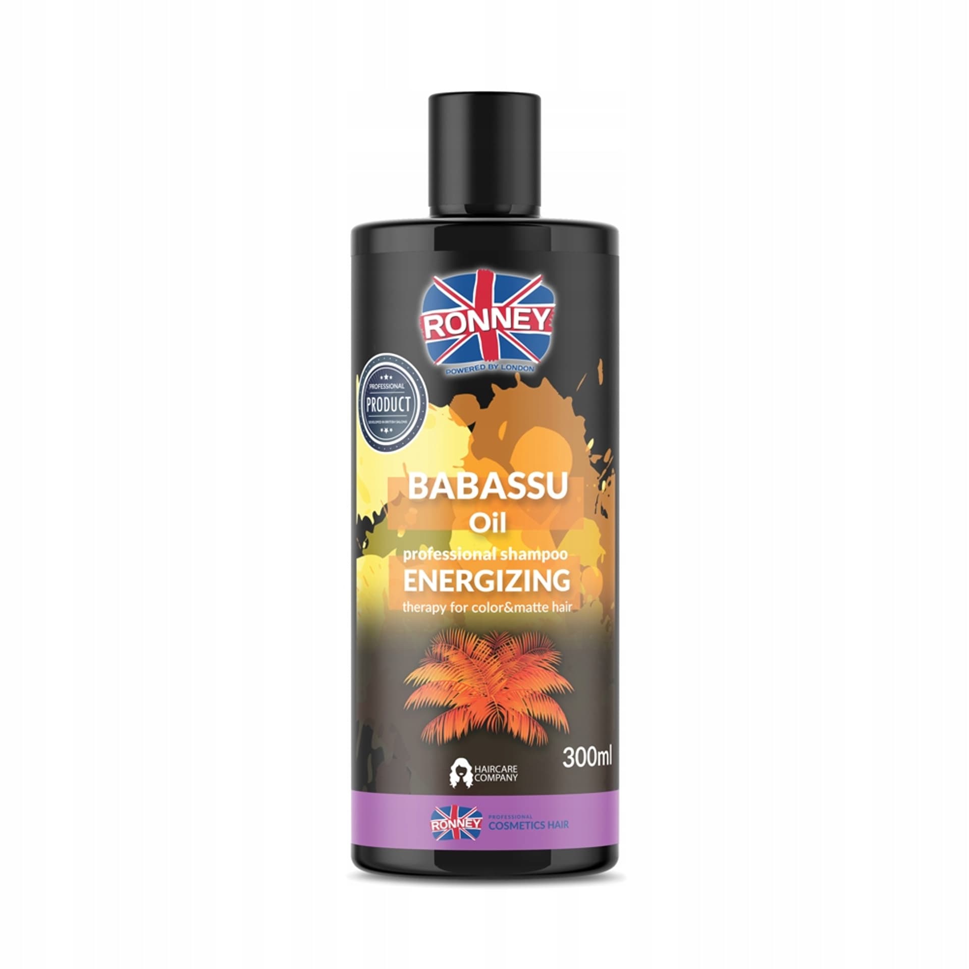 

RONNEY Babassu Oil Professional Shampoo Energizing Therapy For Color Matte Hair energetyzujący szampon z olejem babassu do włosów farbowanych i matowych 300ml