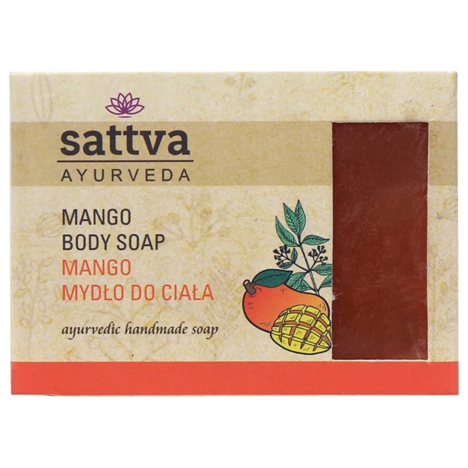 

SATTVA Body Soap indyjskie mydło glicerynowe Mango 125g