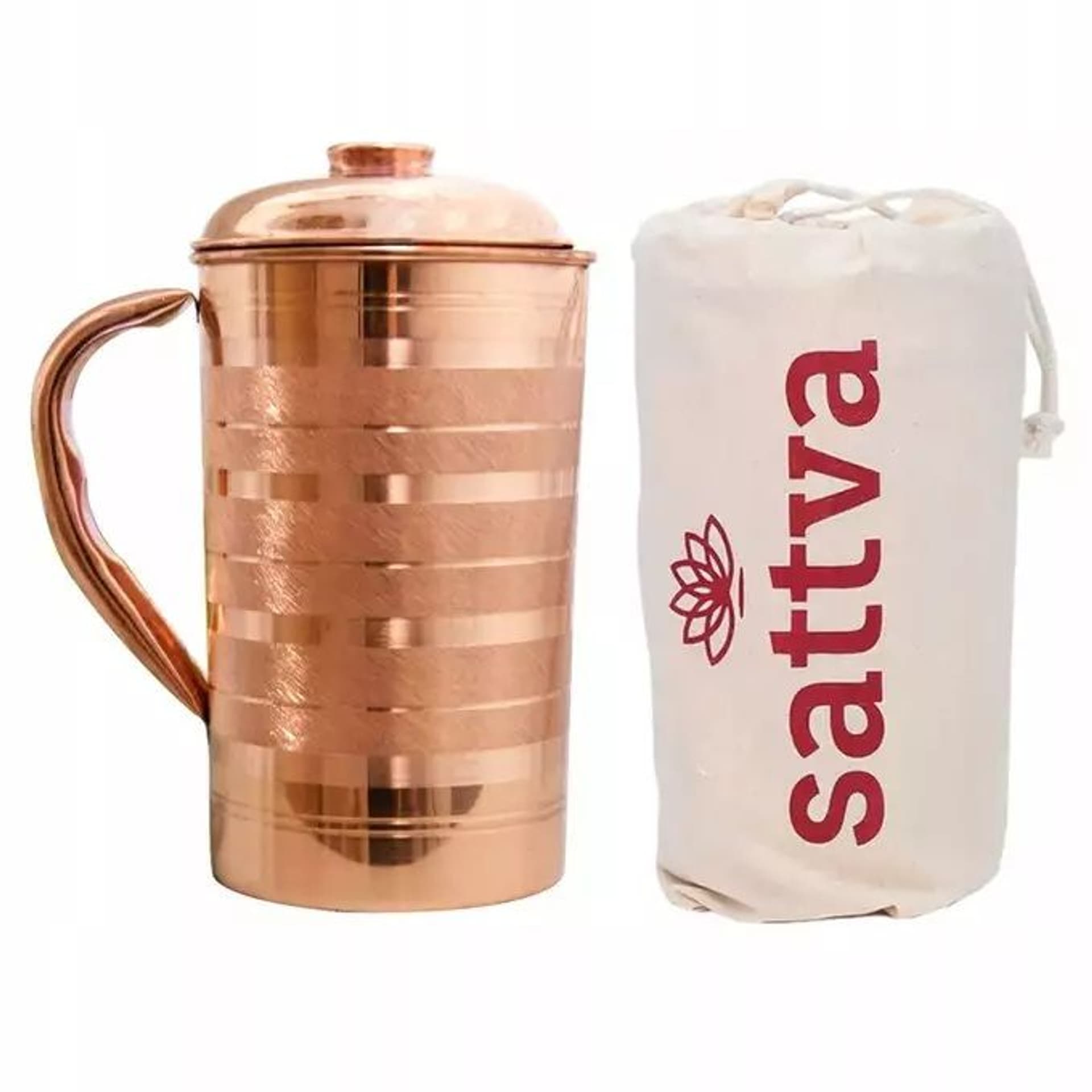 

SATTVA Dzbanek miedziany w prążki Stripe Jug 1250ml