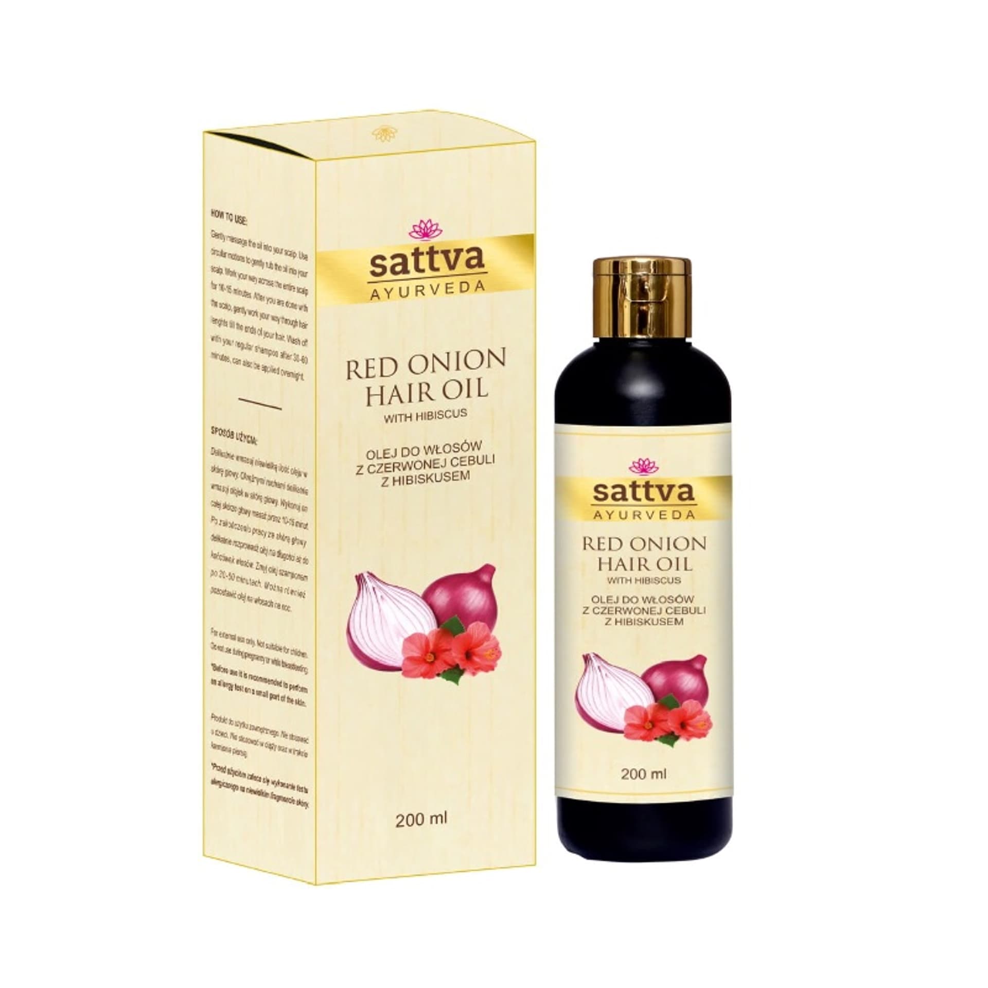 

SATTVA Hair Oil olej do włosów z czerwonej cebuli Red Onion 200ml