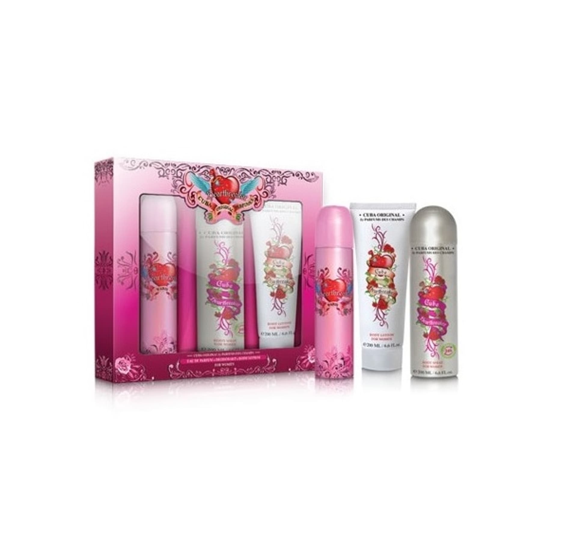

SET CUBA ORIGINAL Cuba Heartbreaker EDP spray 100ml + DEO spray 200ml + BODY LOTION 200ml