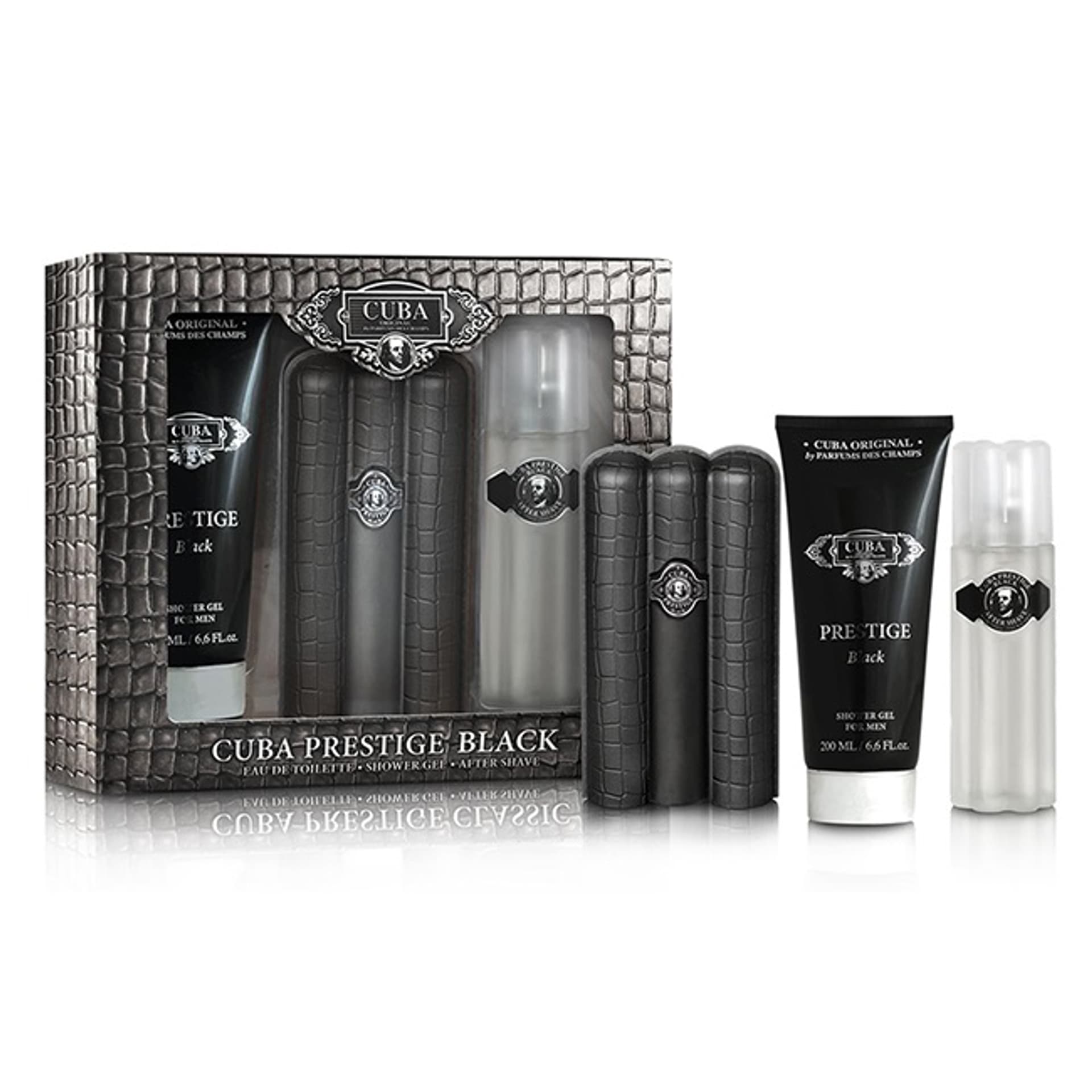 

SET CUBA ORIGINAL Men Prestige Black EDT spray 90ml + ASL 100ml + SHOWER GEL 200ml