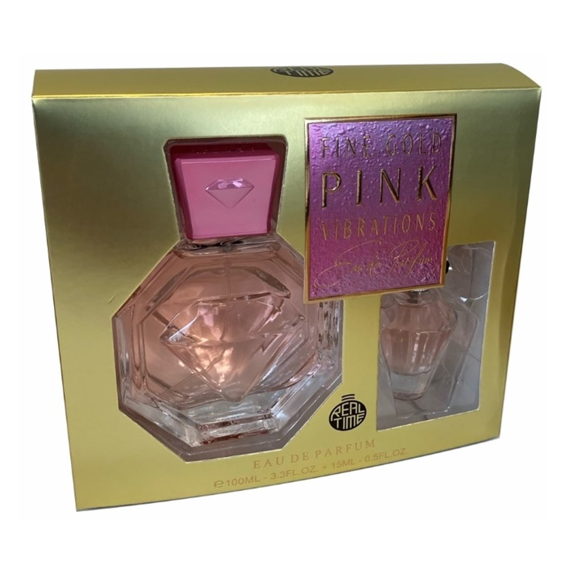 

SET REAL TIME Fine Gold Pink Vibrations EDP spray 100ml + EDP spray 15ml