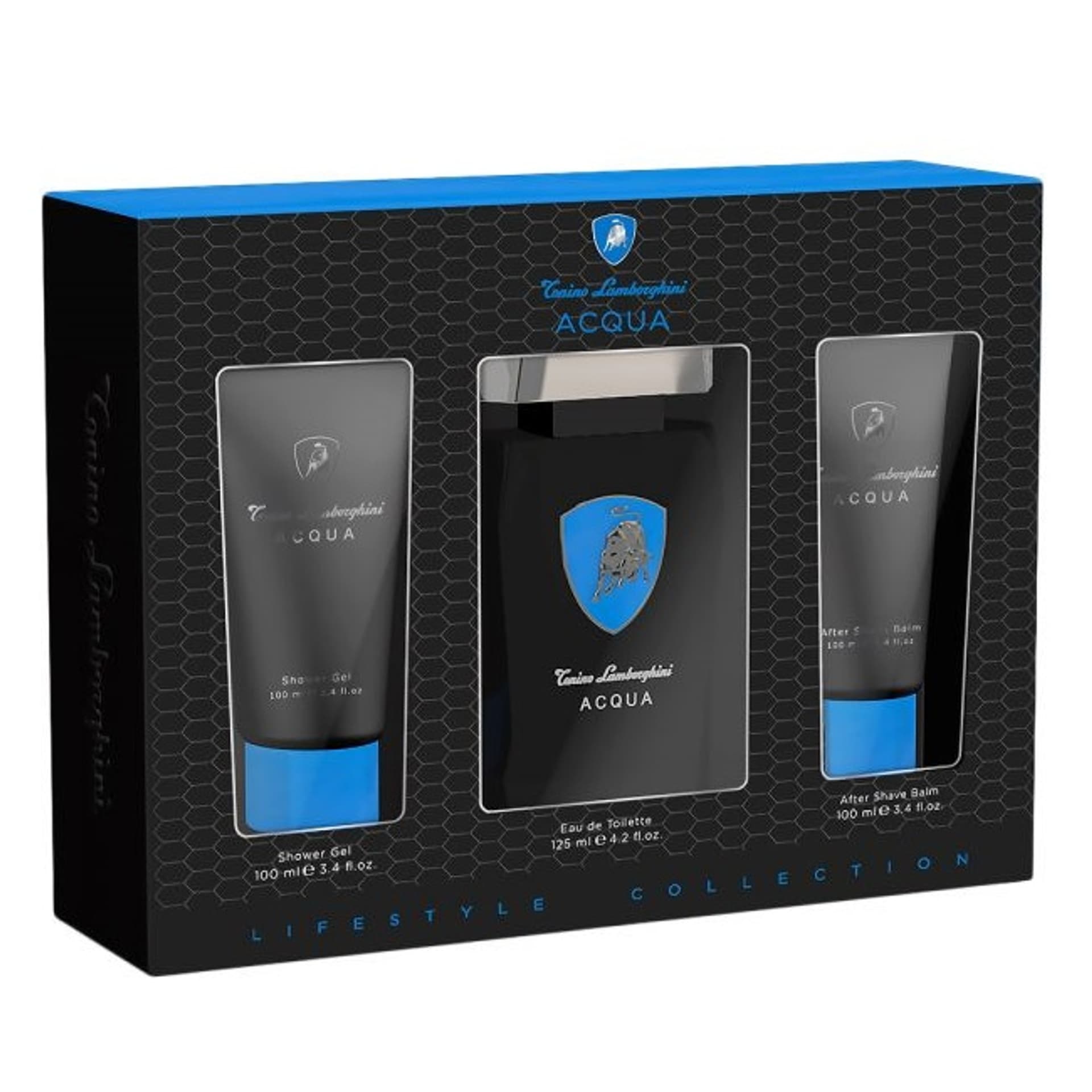

SET TONINO LAMBORGHINI Acqua EDT spray 125ml + AFTERSHAVE Balm 100ml + SHOWER GEL 100ml