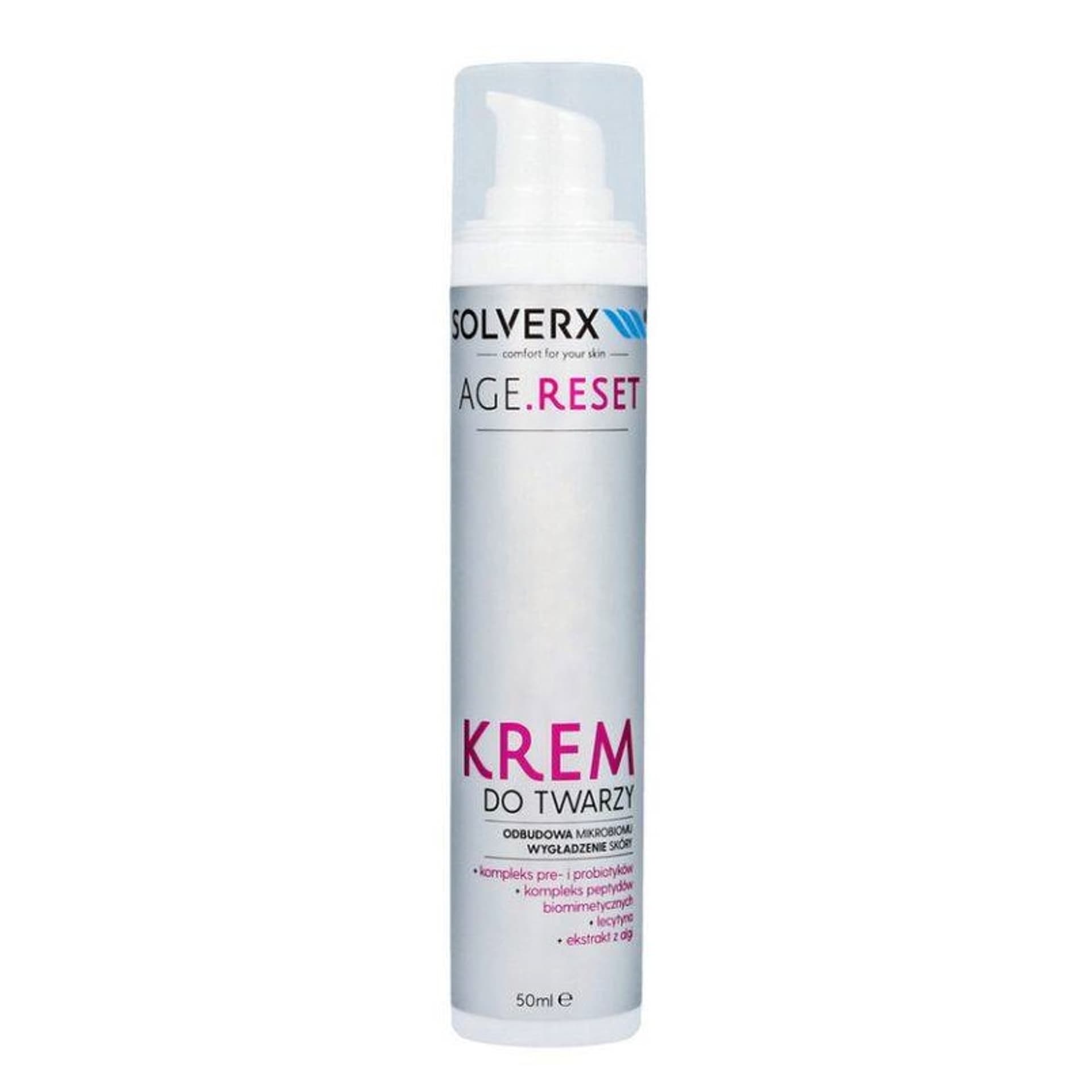 

Solverx Age.Reset Krem do twarzy - Odbudowa Mikrobiomu & Wygładzenie Skóry 50ml