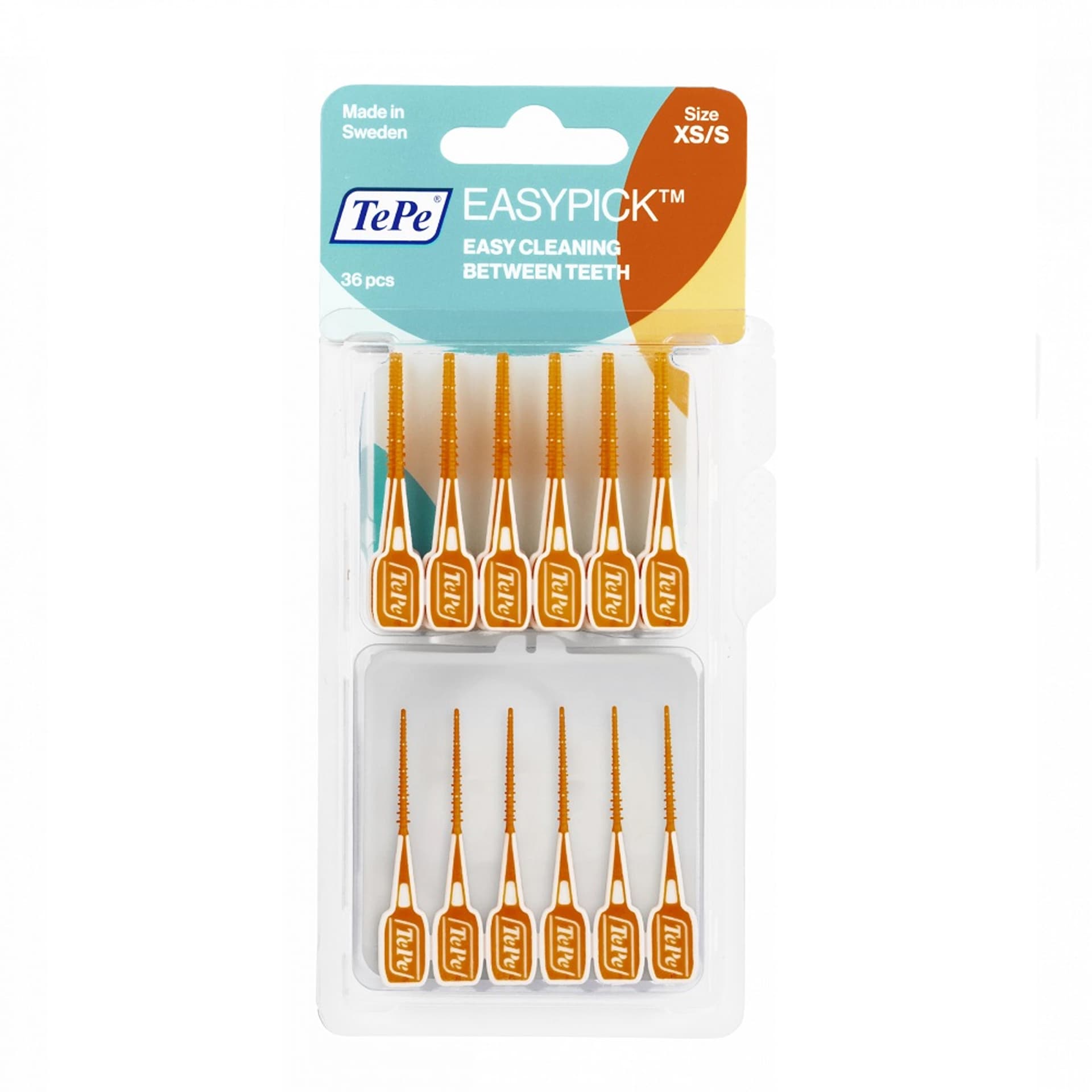 

TEPE EasyPick Szczoteczki/wykałaczki międzyzębowe z etui XS/S Pomarańczowe 36szt