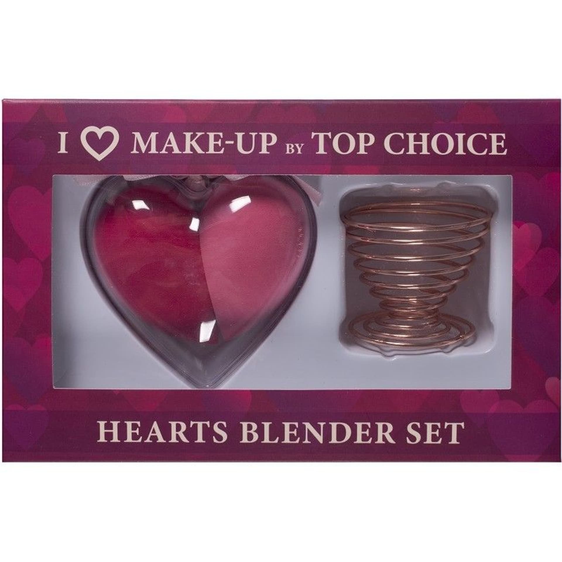 

TOP CHOICE SET Hearts gąbka do makijażu 2szt. + Stojak