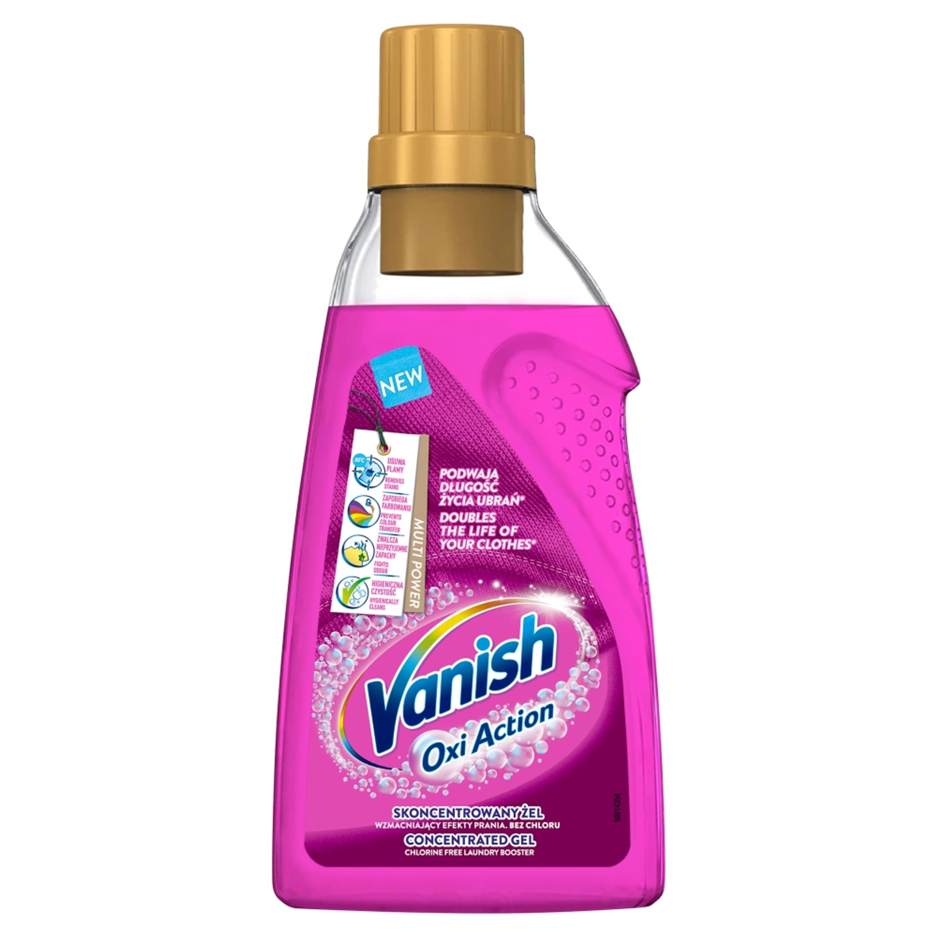 

VANISH Oxi Action odplamiacz w żelu do kolorowych tkanin Multi Action 750ml