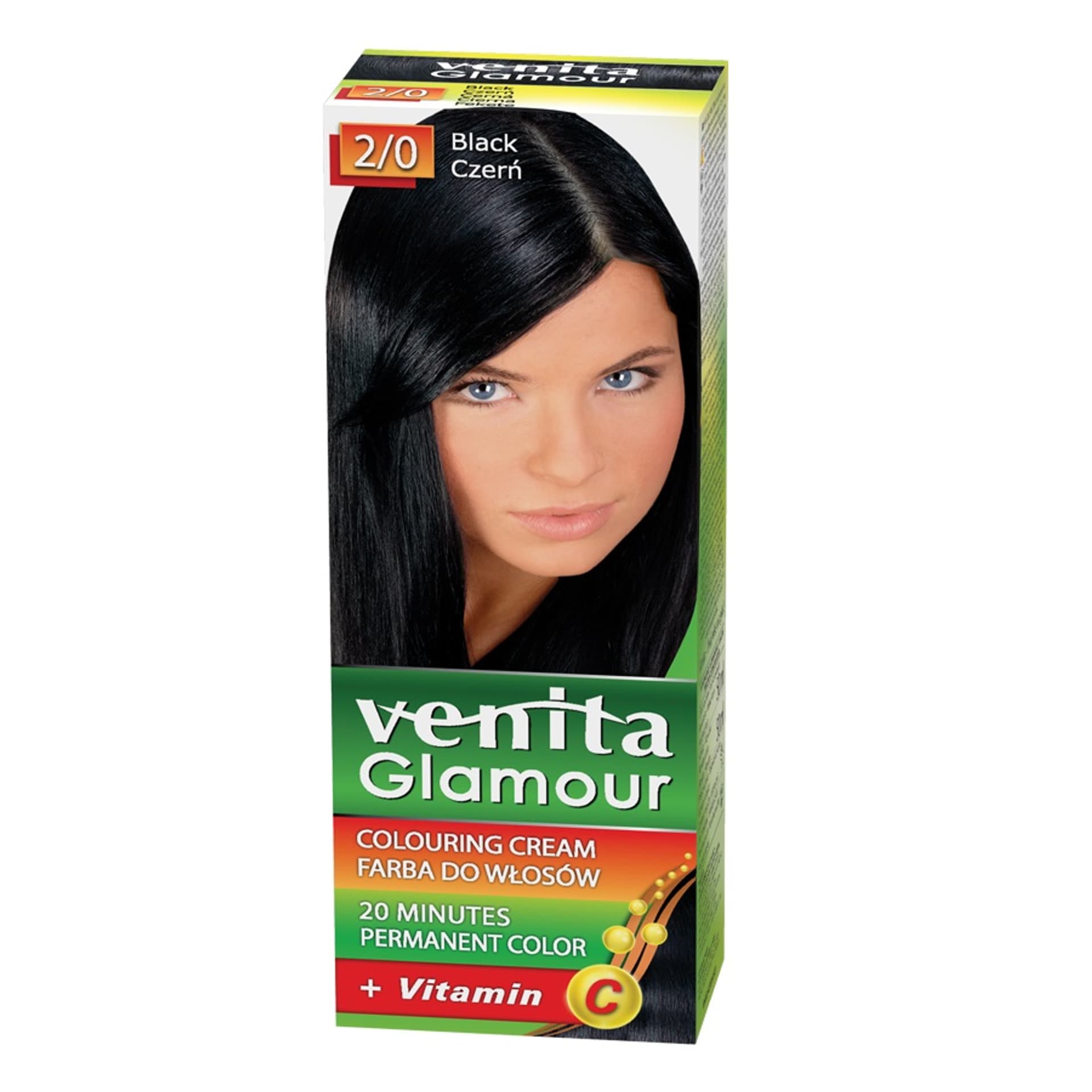 

VENITA Glamour koloryzująca farba do włosów 2/0 Czerń 100ml