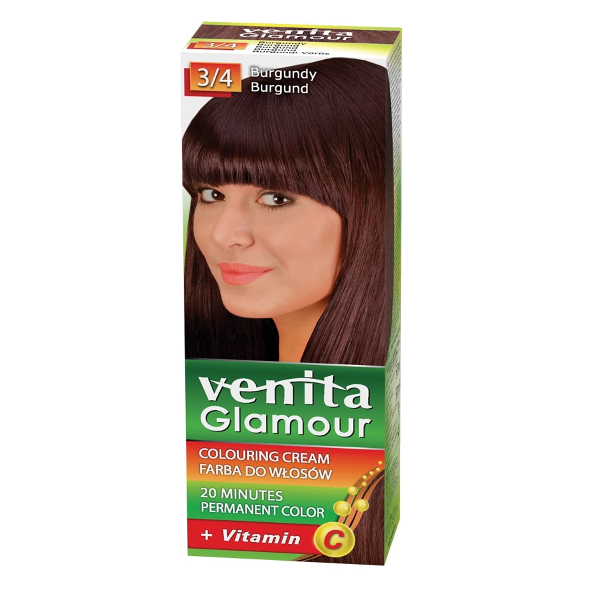 

VENITA Glamour koloryzująca farba do włosów 3/4 Burgund 100ml