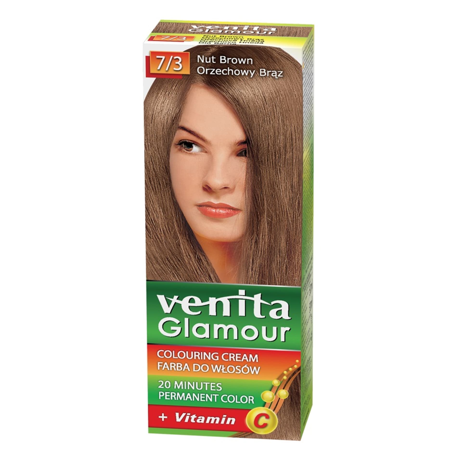 

VENITA Glamour koloryzująca farba do włosów 7/3 Orzechowy Brąz 100ml