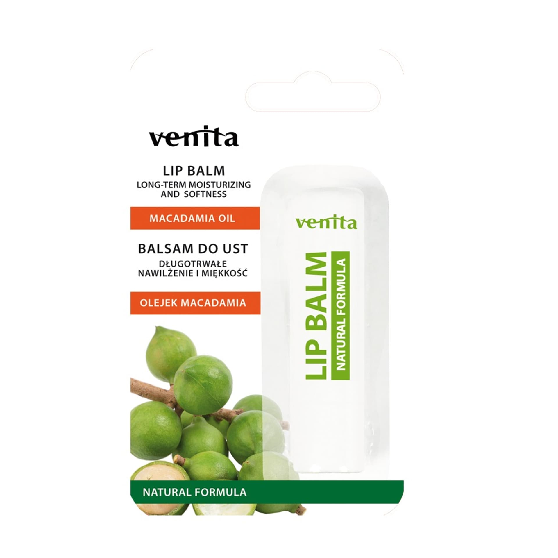 

VENITA Lip Balm balsam do ust Olejek Macadamia 4g