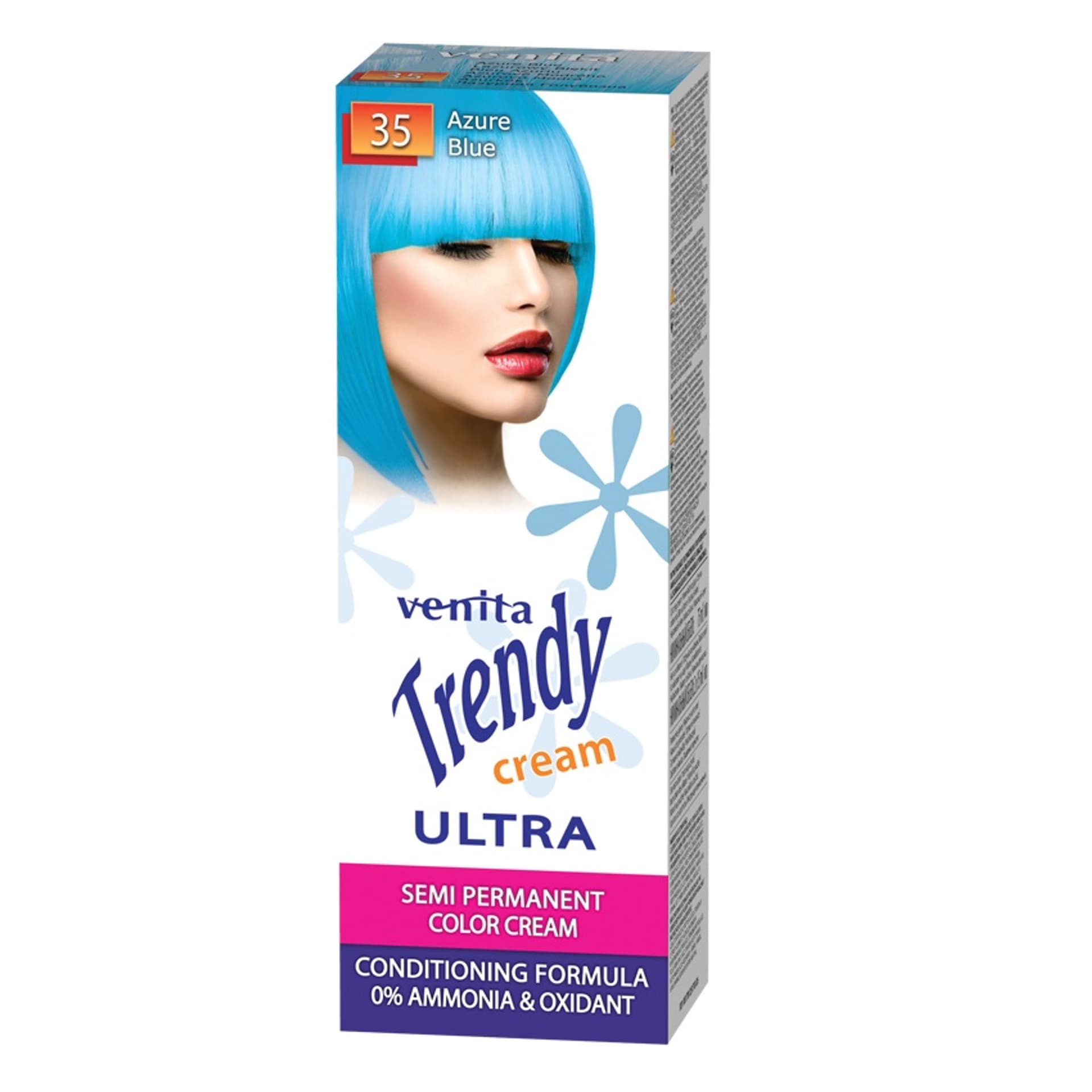 

VENITA Trendy Cream kremowy toner do koloryzacji włosów 35 Lazurowy Błękit 75ml