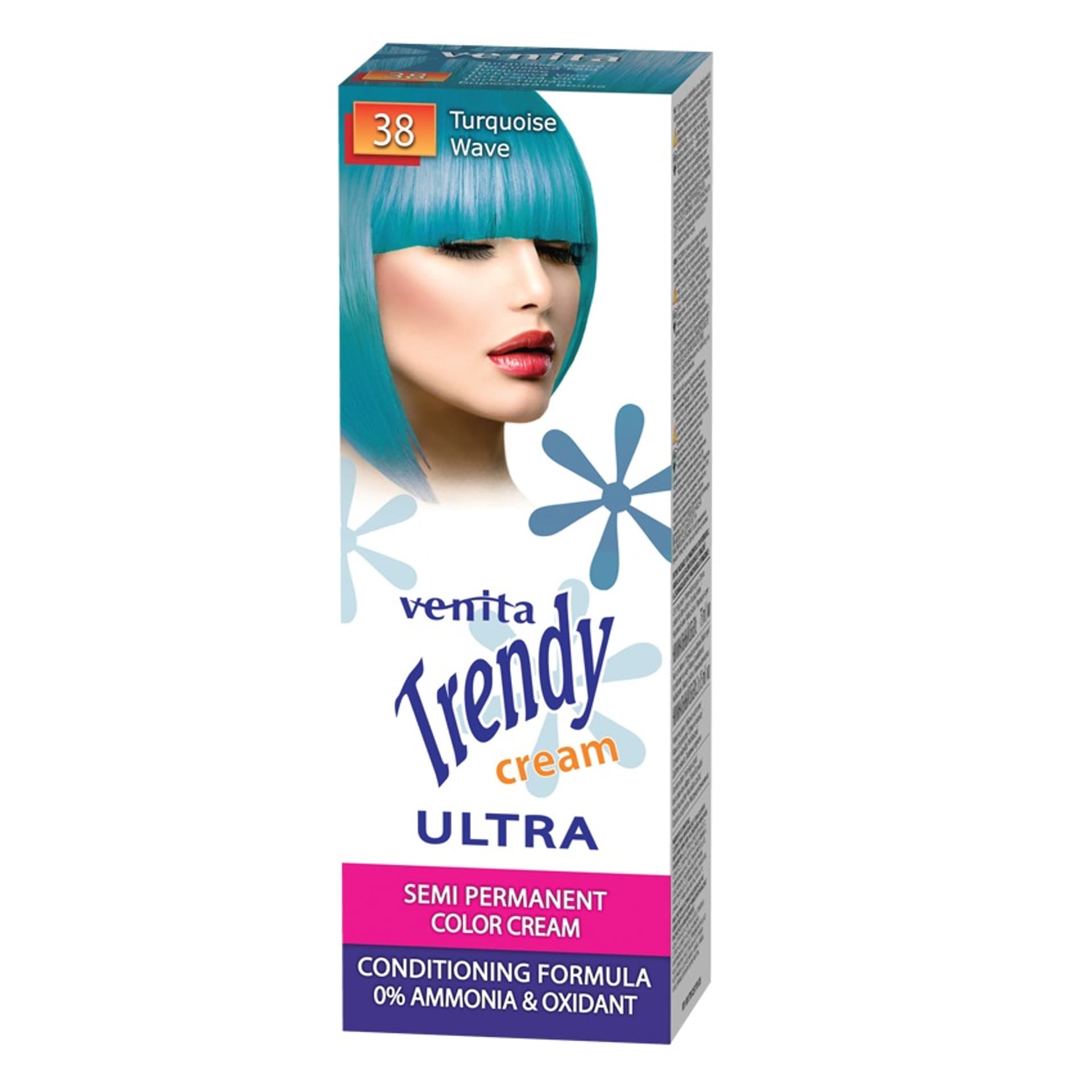

VENITA Trendy Cream kremowy toner do koloryzacji włosów 38 Turkusowa Fala 75ml