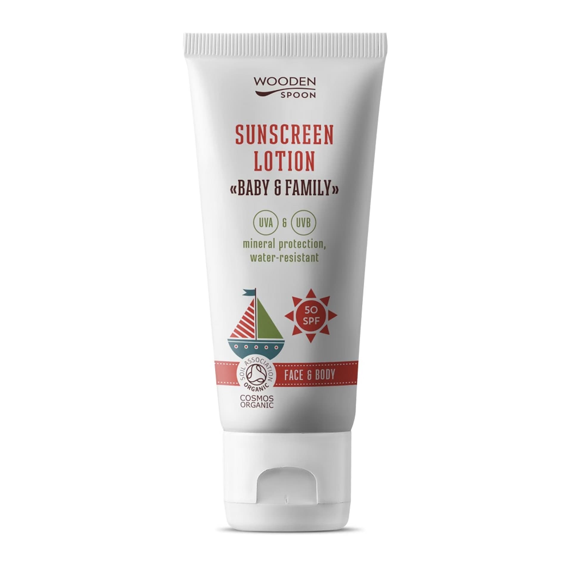 

WOODEN SPOON Sunscreen Lotion delikatny krem z filtrem dla niemowląt i całej rodziny SPF50+ 100ml